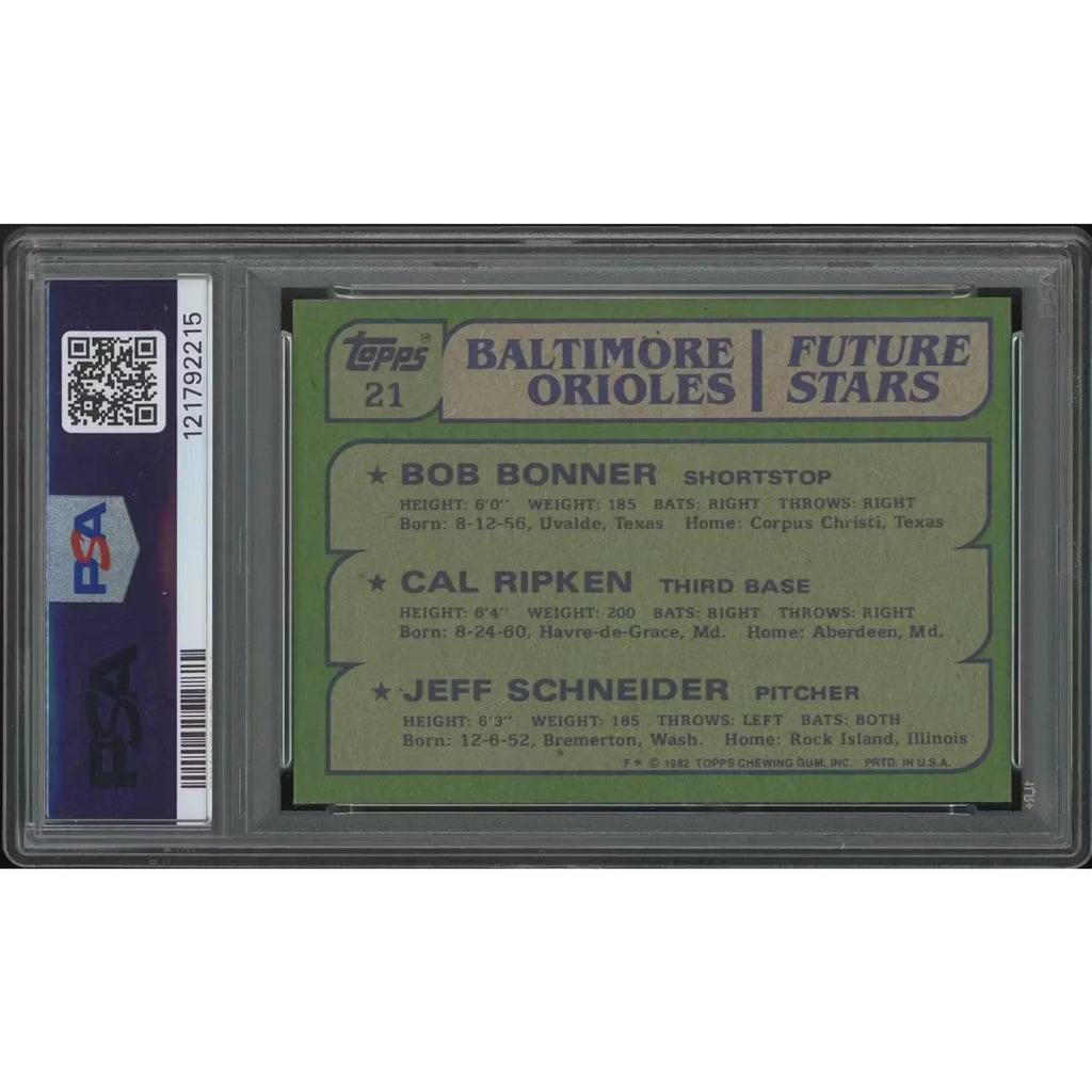 Cal Ripken Jr. 1982 Topps Baseball #21 Rookie Card | PSA 9 MINT