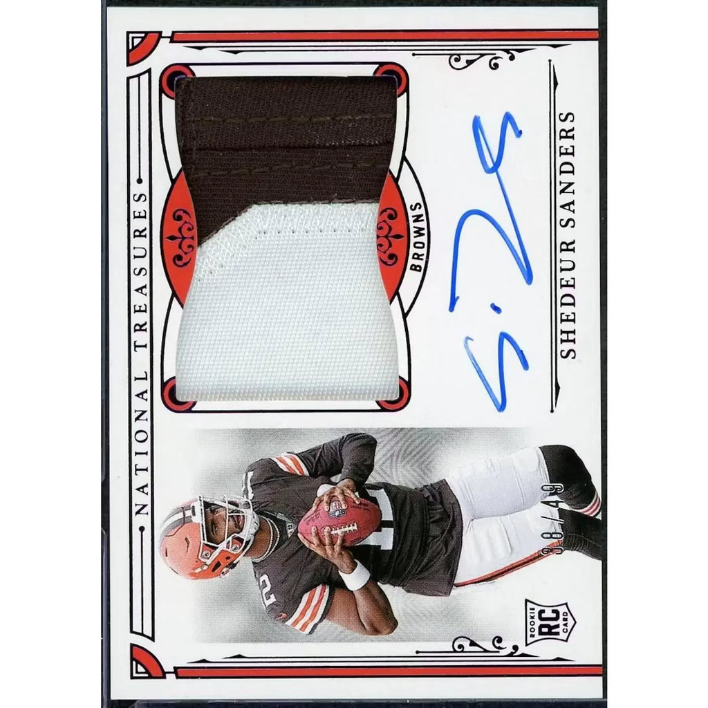 Shedeur Sanders 2025 Panini National Treasures Rookie Patch Auto |/49