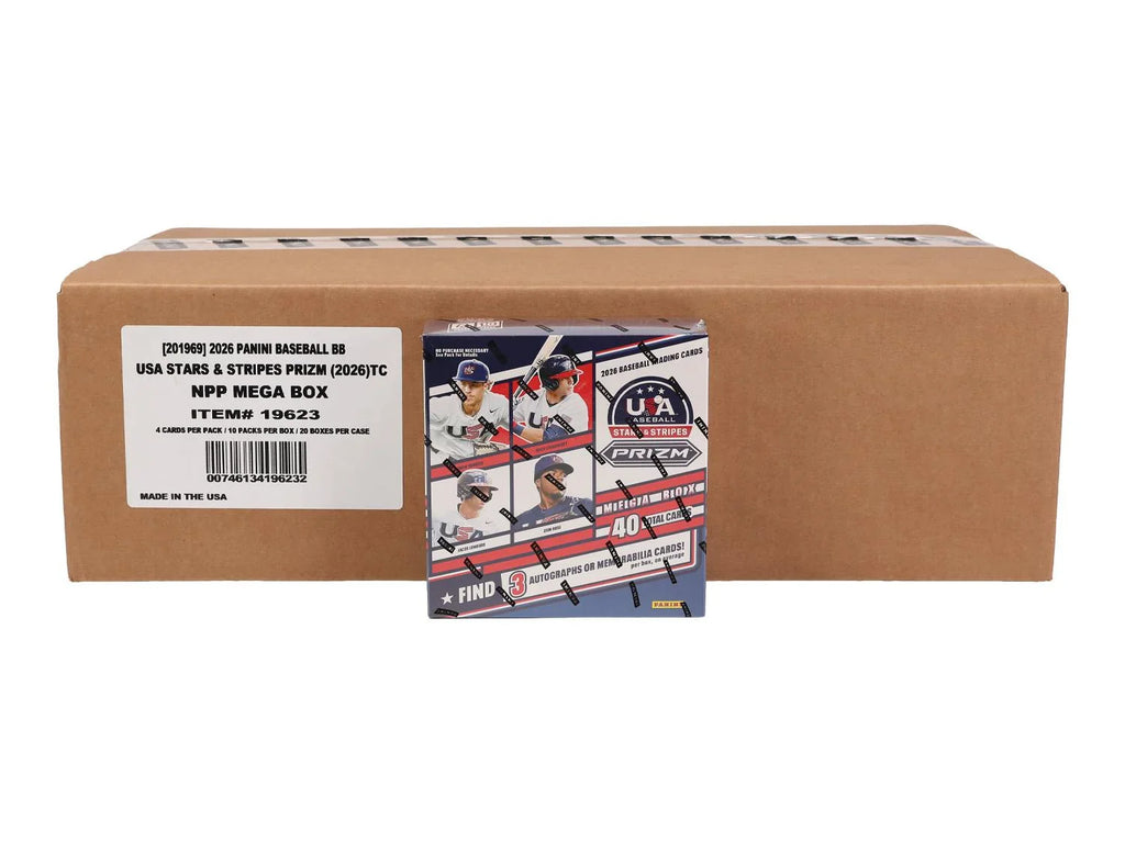 2026 Panini USA Stars Stripes Prizm Baseball Mega 20 Box Case (Ships Sealed Only)