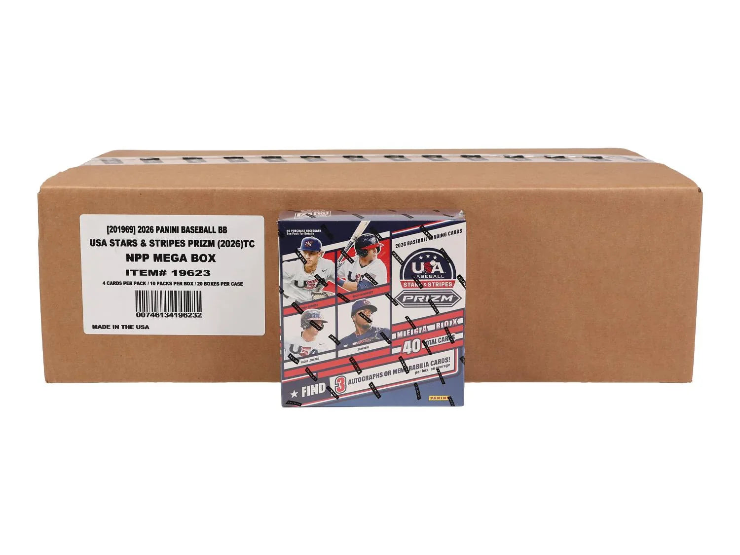 2026 Panini USA Stars Stripes Prizm Baseball Mega 20 Box Case (Ships Sealed Only)