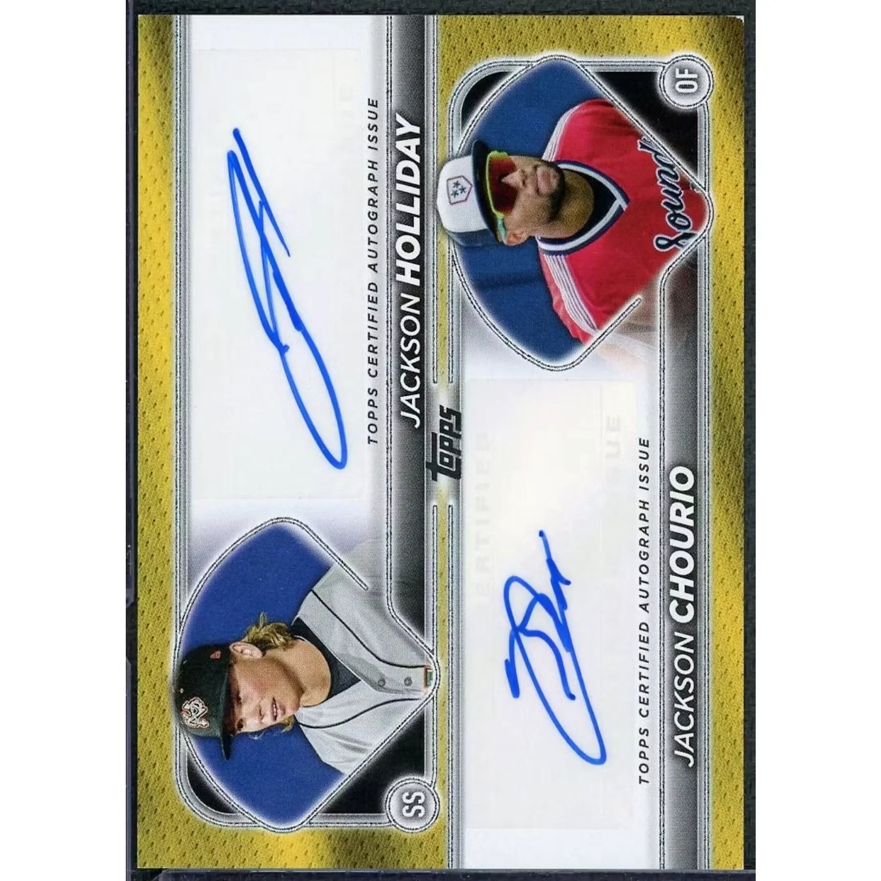 Jackson Holliday & Jackson Chourio Signed 2024 Topps Pro Debut Dual Auto Card |/25
