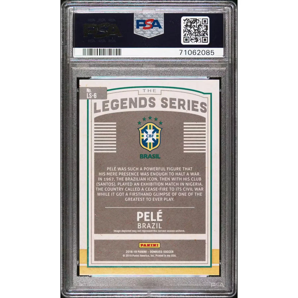 Pele 2018 Panini Donruss Legends Series Gold Card #LS-6 | PSA 10
