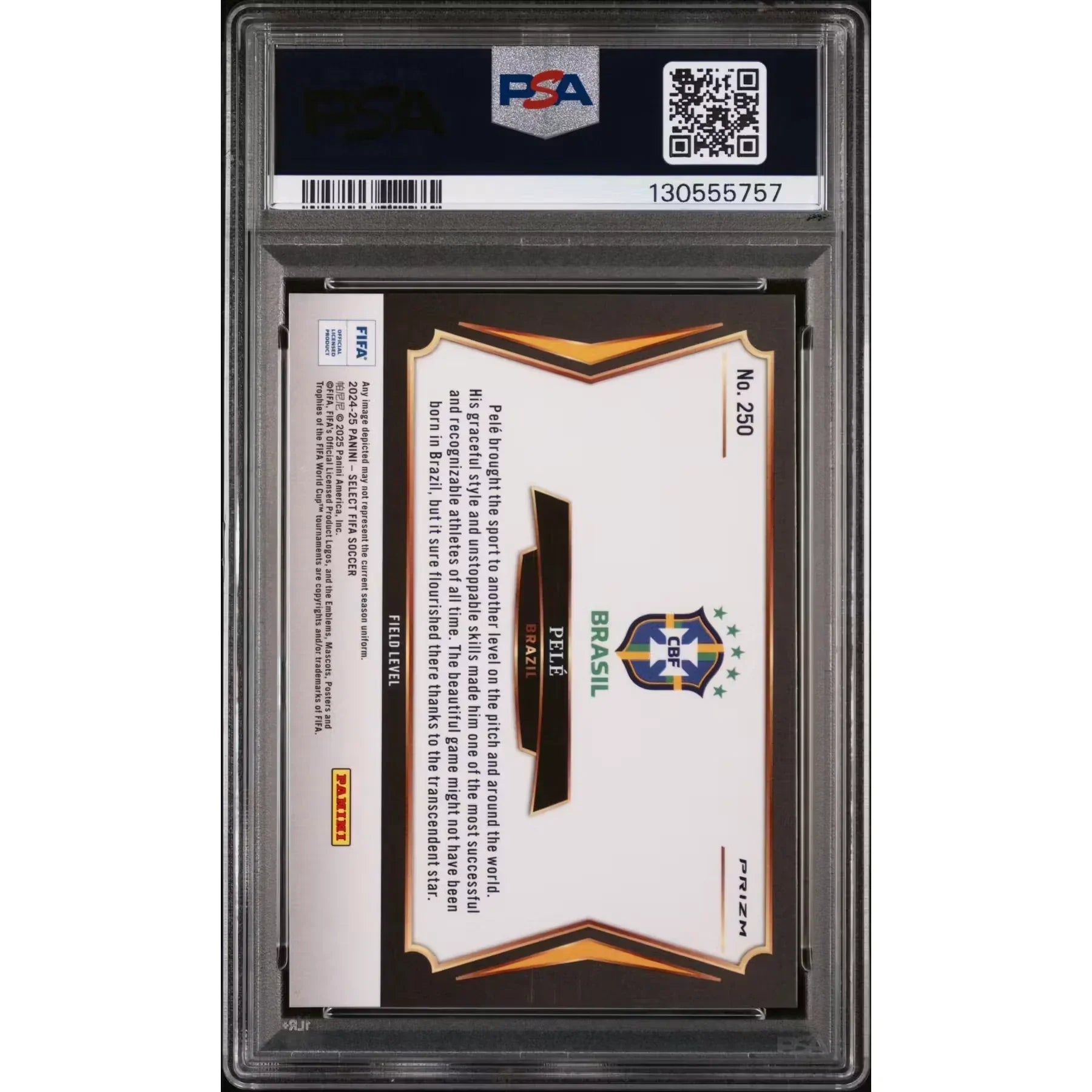 Pele 2024-25 Panini Select FIFA Ice #250 | PSA 10