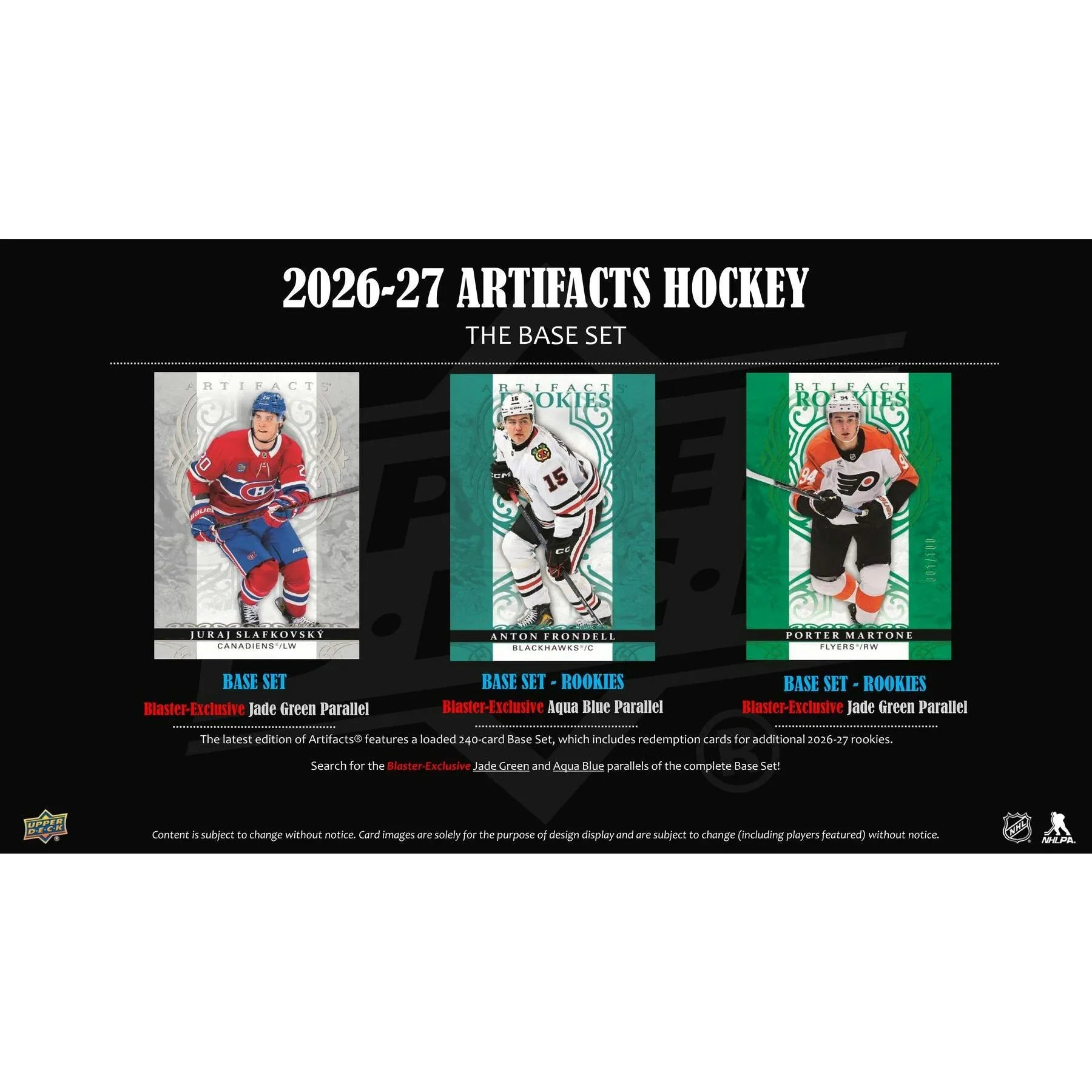 2026 27 Upper Deck Artifacts Hockey Blaster Box Presell Releases Sep 23rd 2026 (Ships Sealed Only) - D1