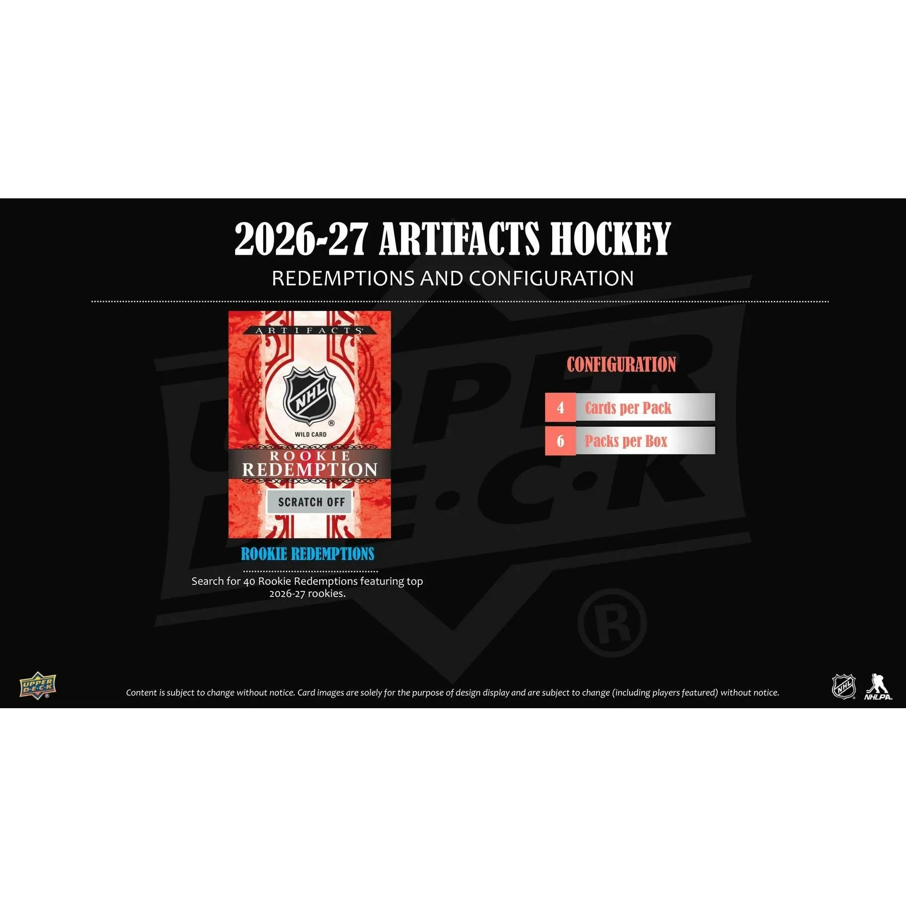 Upper Deck 2026-27 Artifacts Hockey Blaster 20 Box Case Presell Releases Sep 23rd 2026 (Ships Sealed Only)