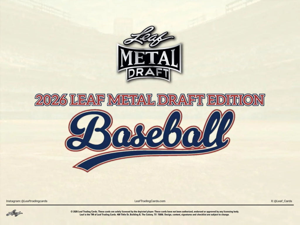 2026 Leaf Metal Draft Baseball Hobby 12-Box Case | Presell (Ships Sealed Only)