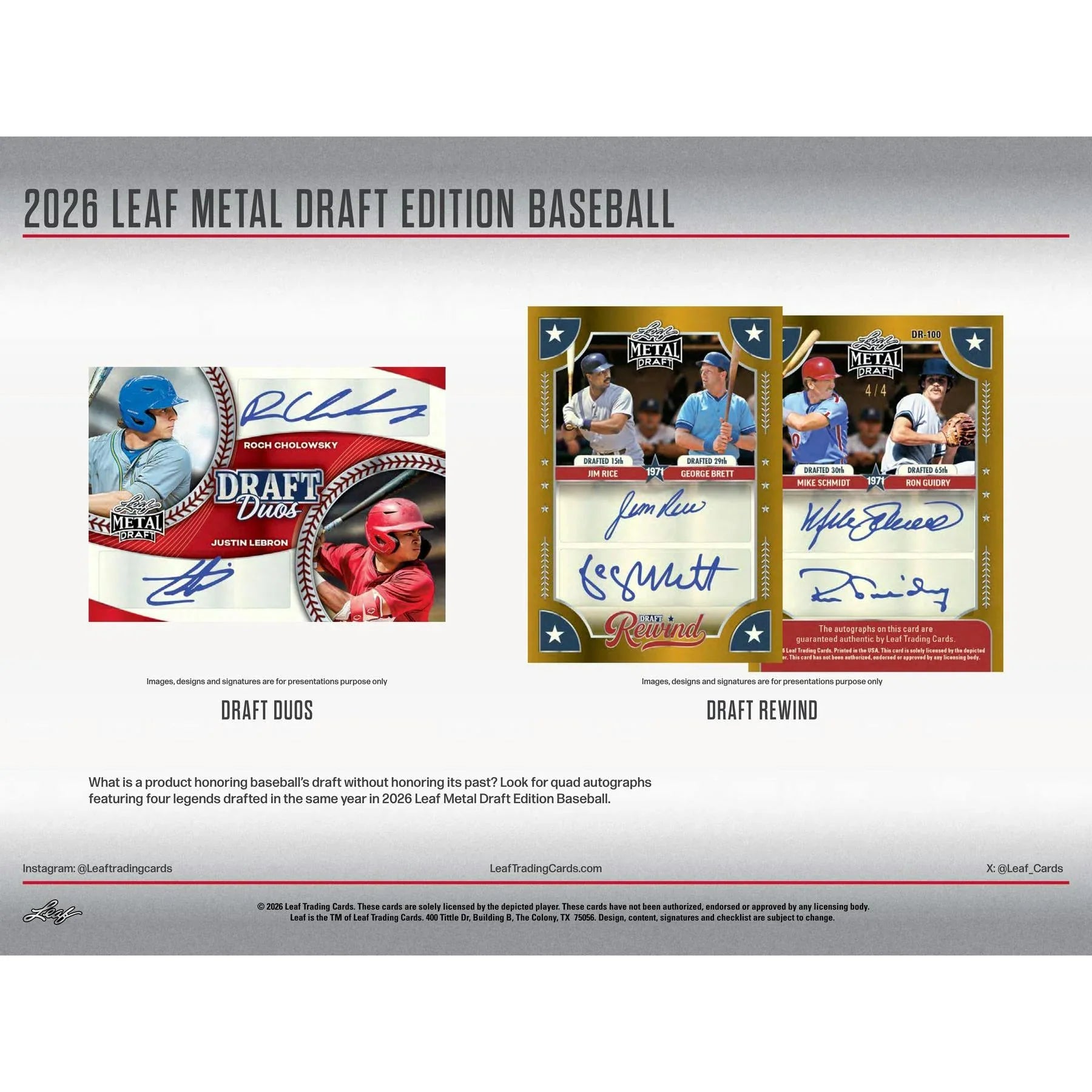 2026 Leaf Metal Draft Baseball Hobby 12-Box Case | Presell (Ships Sealed Only)