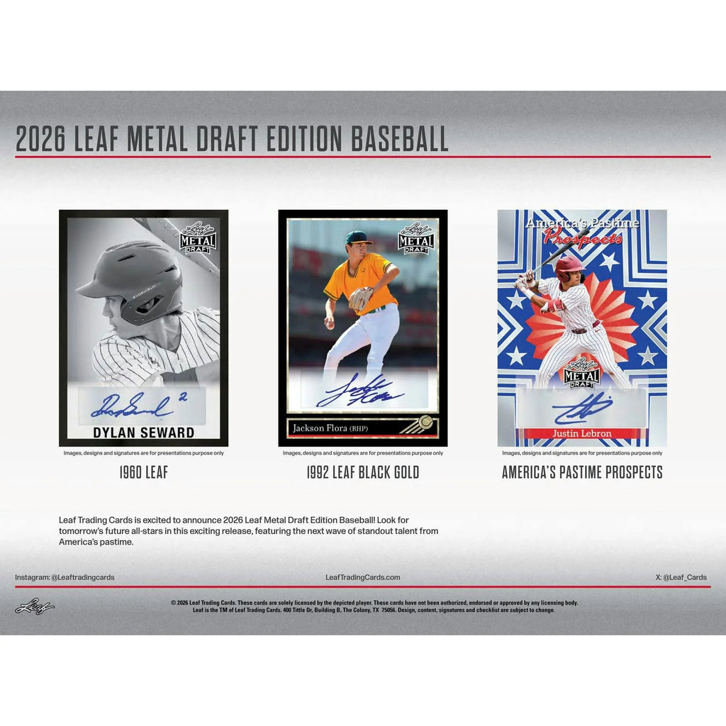 2026 Leaf Metal Draft Baseball Mega Box | Presell (Ships Sealed Only)