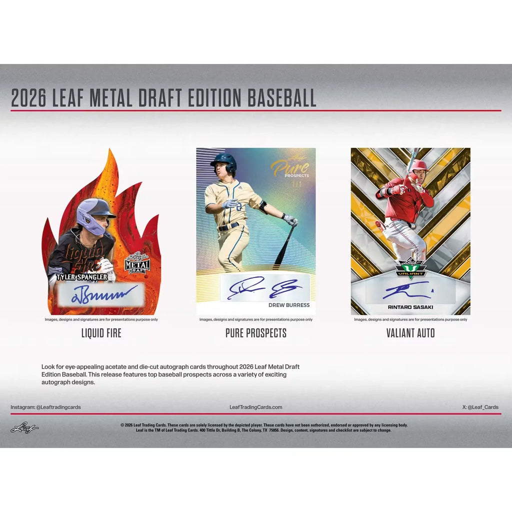 2026 Leaf Metal Draft Baseball Mega Box | Presell (Ships Sealed Only)