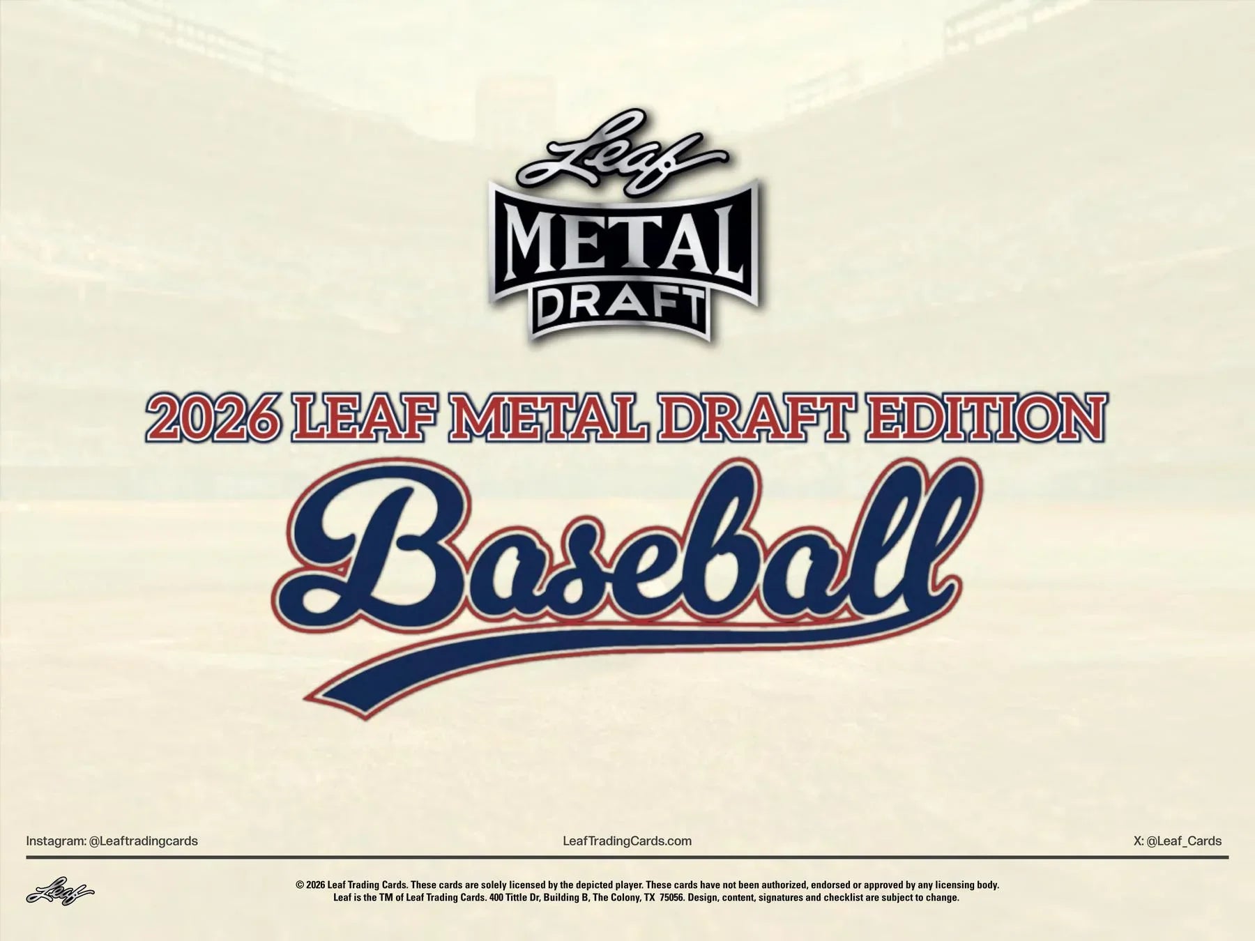 2026 Leaf Metal Draft Baseball Mega 8-Box Case | Presell (Ships Sealed Only)