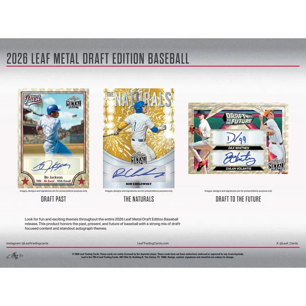 2026 Leaf Metal Draft Baseball Mega 8-Box Case | Presell (Ships Sealed Only)