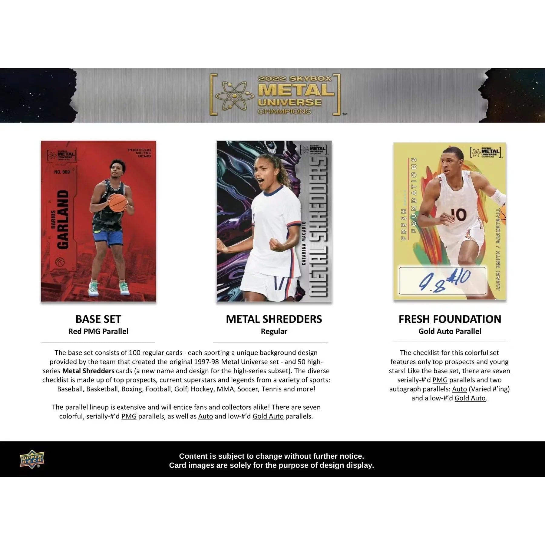 2022 Upper Deck Skybox Metal Universe Champions Hobby Box (Ships Sealed Only)