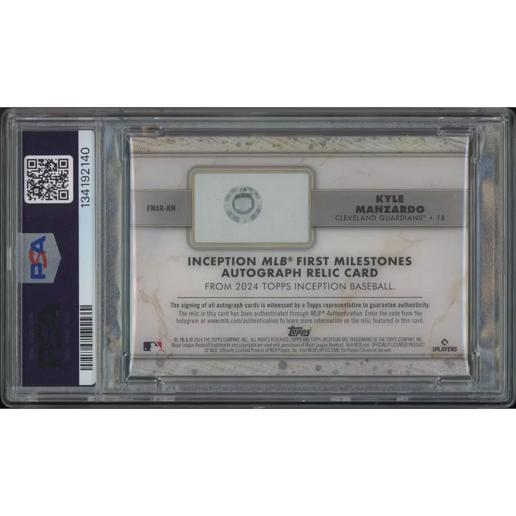 Kyle Manzardo Signed Rookie Card | 2024 Topps Inception #94/99 PSA 9