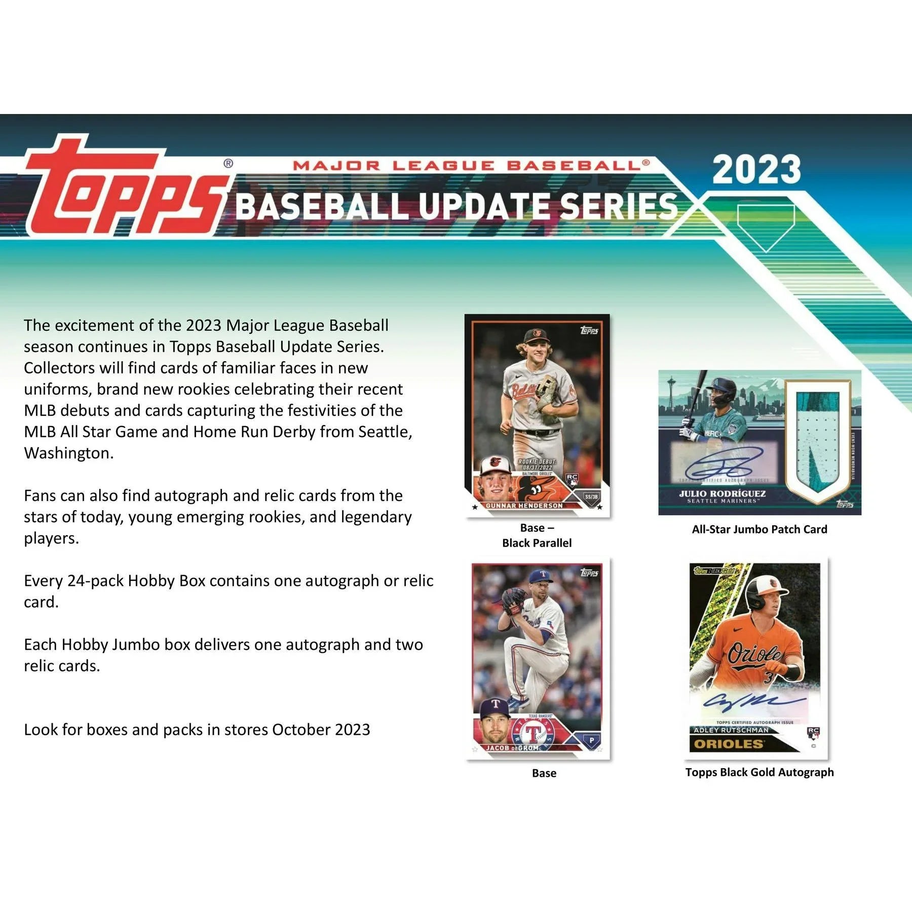 2023 Topps Update Series Baseball Hobby Jumbo Box (Ships Sealed Only)