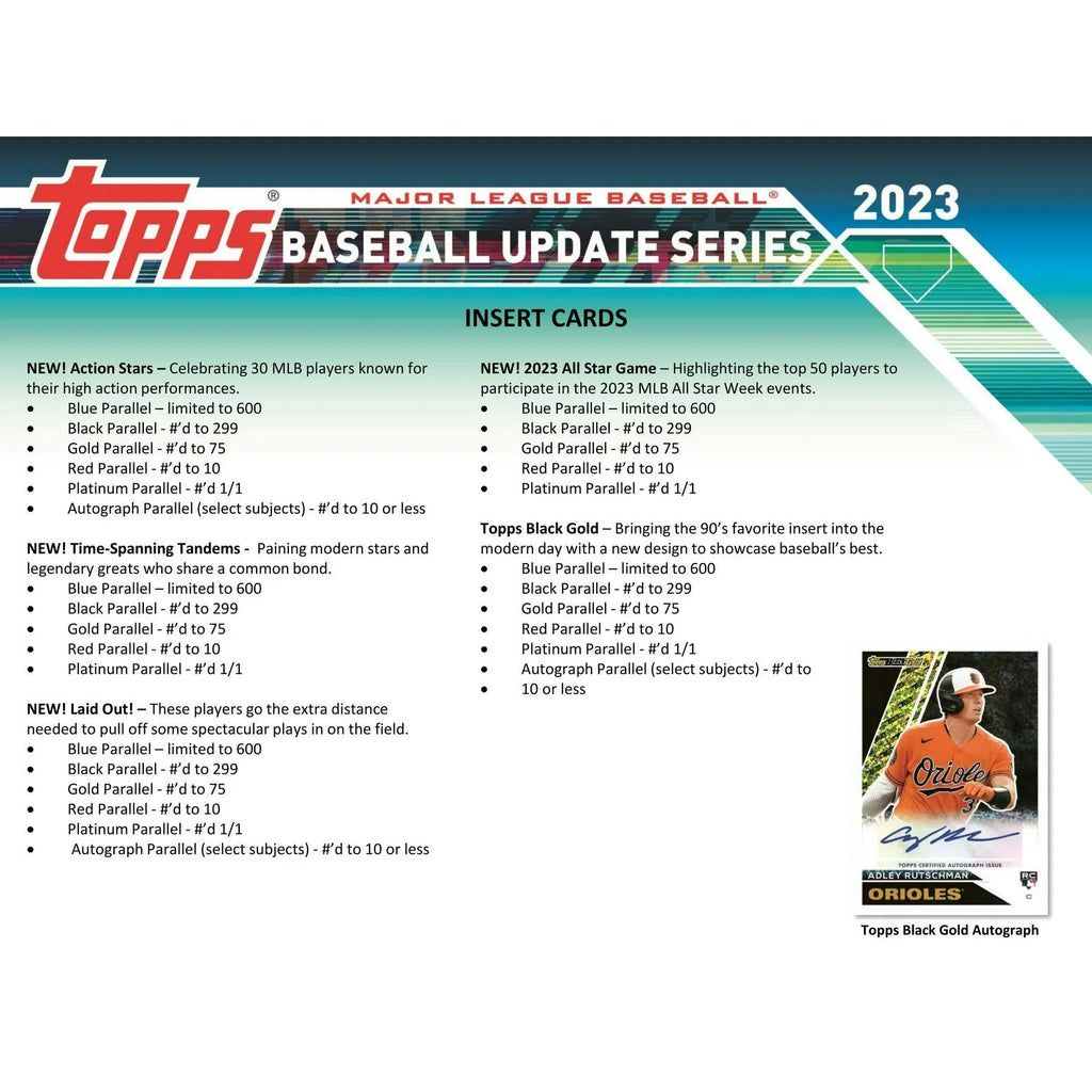 2023 Topps Update Series Baseball Hobby Jumbo Box (Ships Sealed Only)