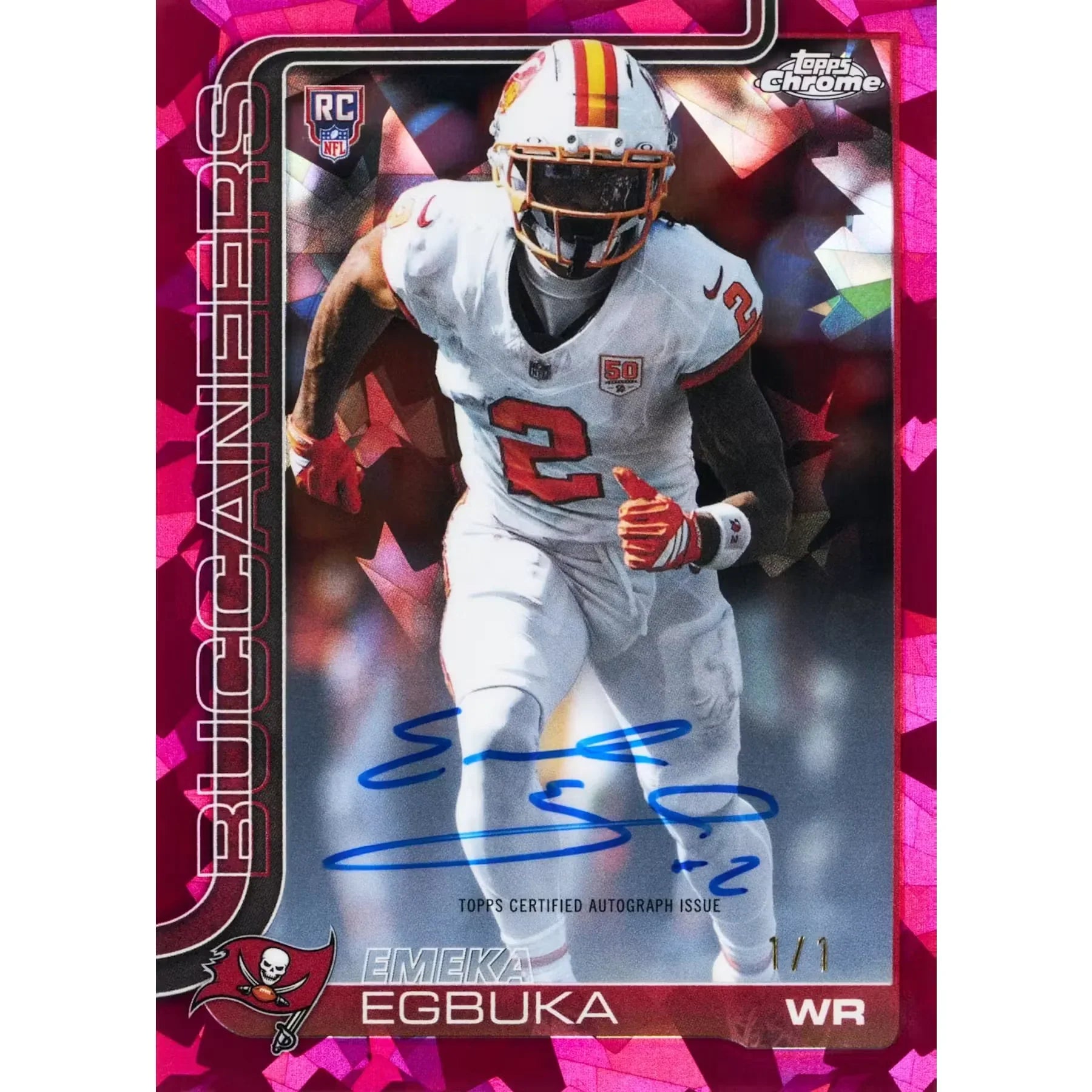 2025 Topps Chrome Football Sapphire Edition 10 Box Case (Ships Sealed Only) - D