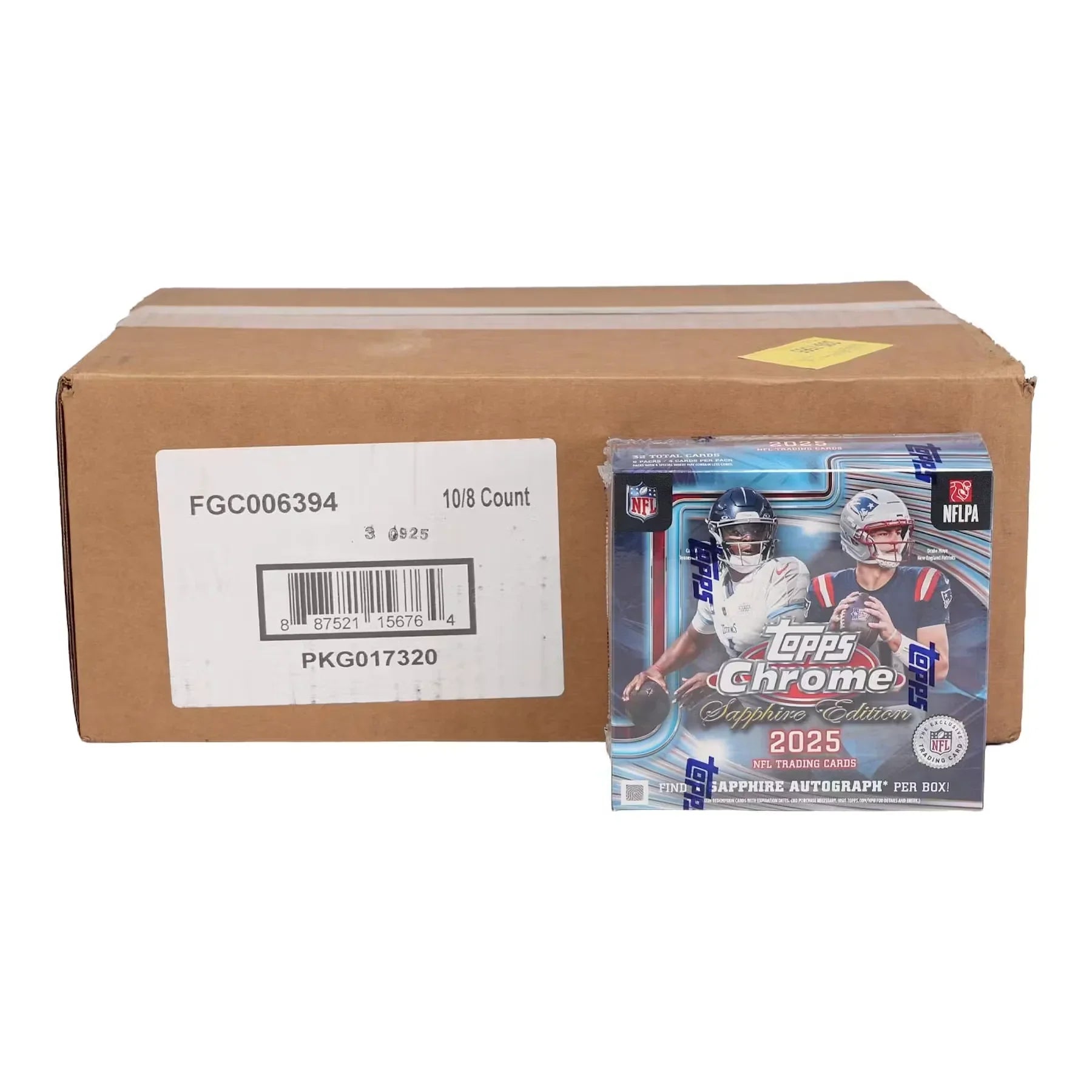 2025 Topps Chrome Football Sapphire Edition 10 Box Case (Ships Sealed Only) - D