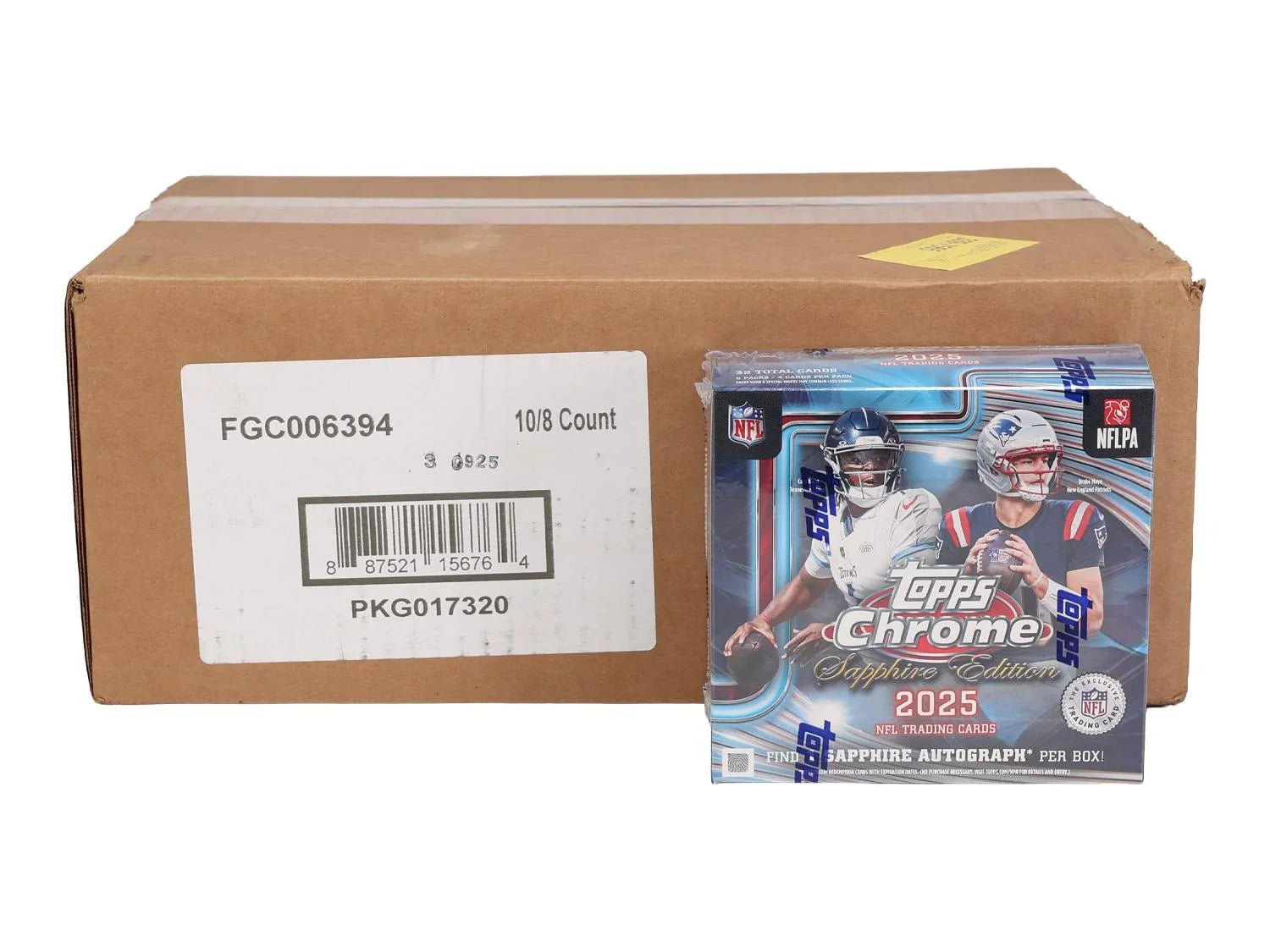 2025 Topps Chrome Football Sapphire Edition 10 Box Case (Ships Sealed Only) - D