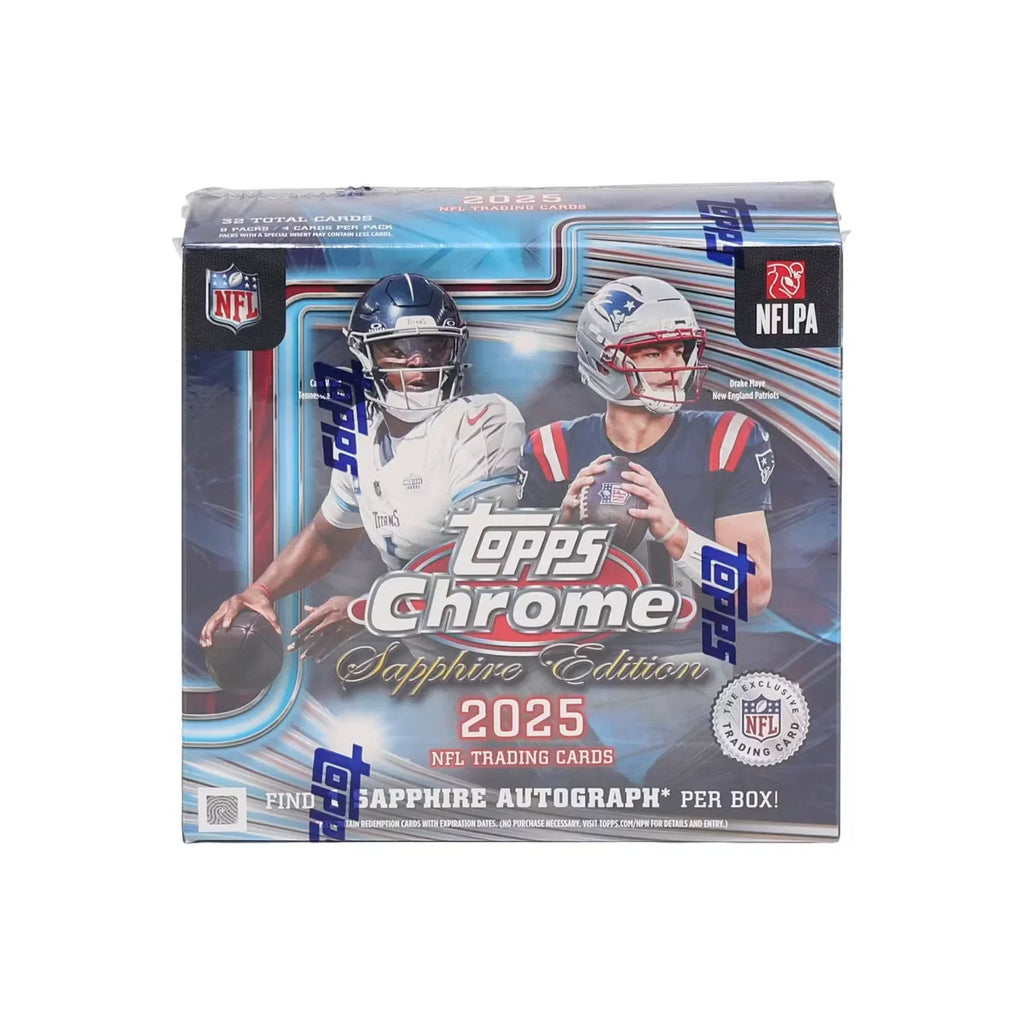2025 Topps Chrome Football Sapphire Edition 10 Box Case (Ships Sealed Only) - D
