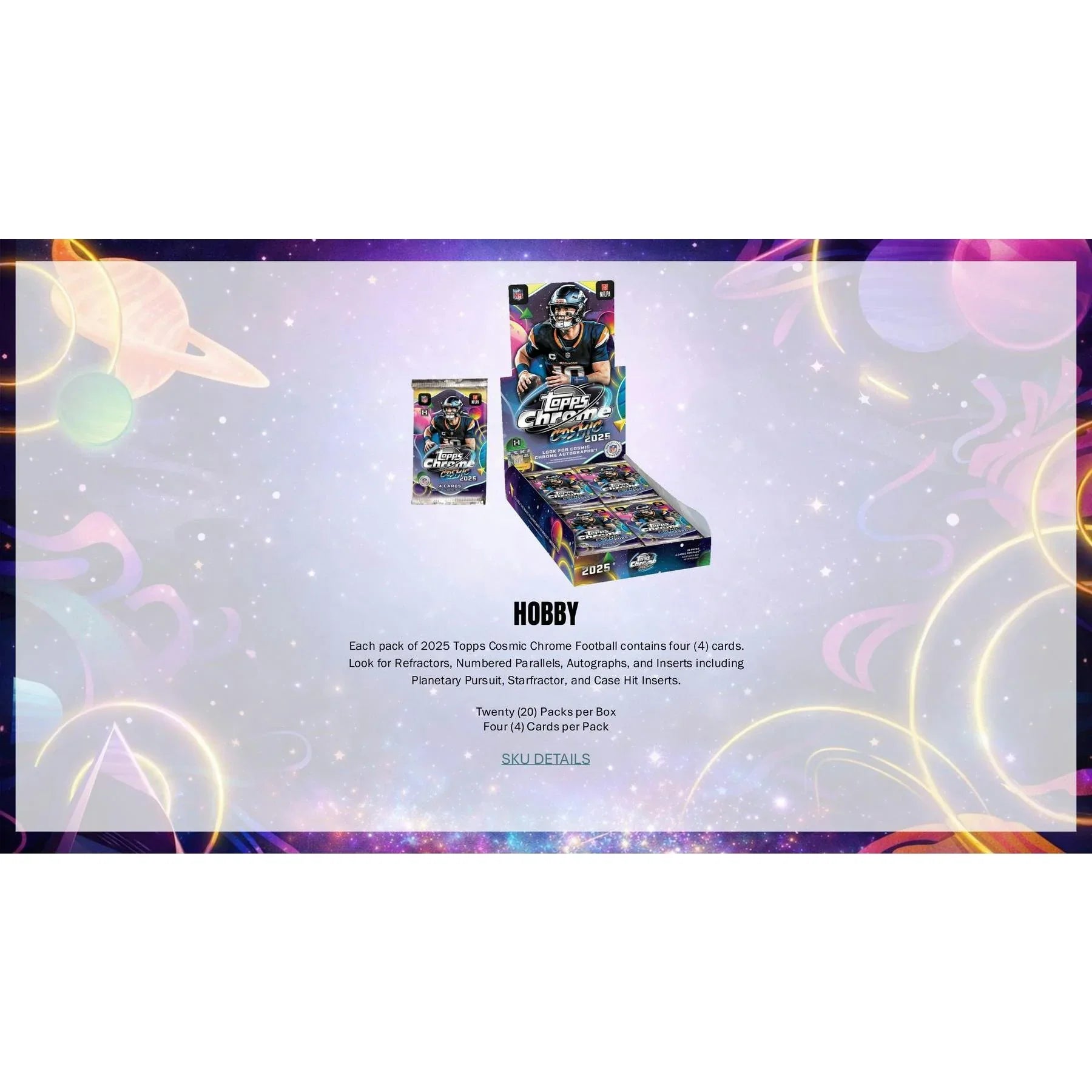 2025 Topps Cosmic Chrome Football Hobby 8 Box Case Presell Releases Jun 19th 2026 (Ships Sealed Only)