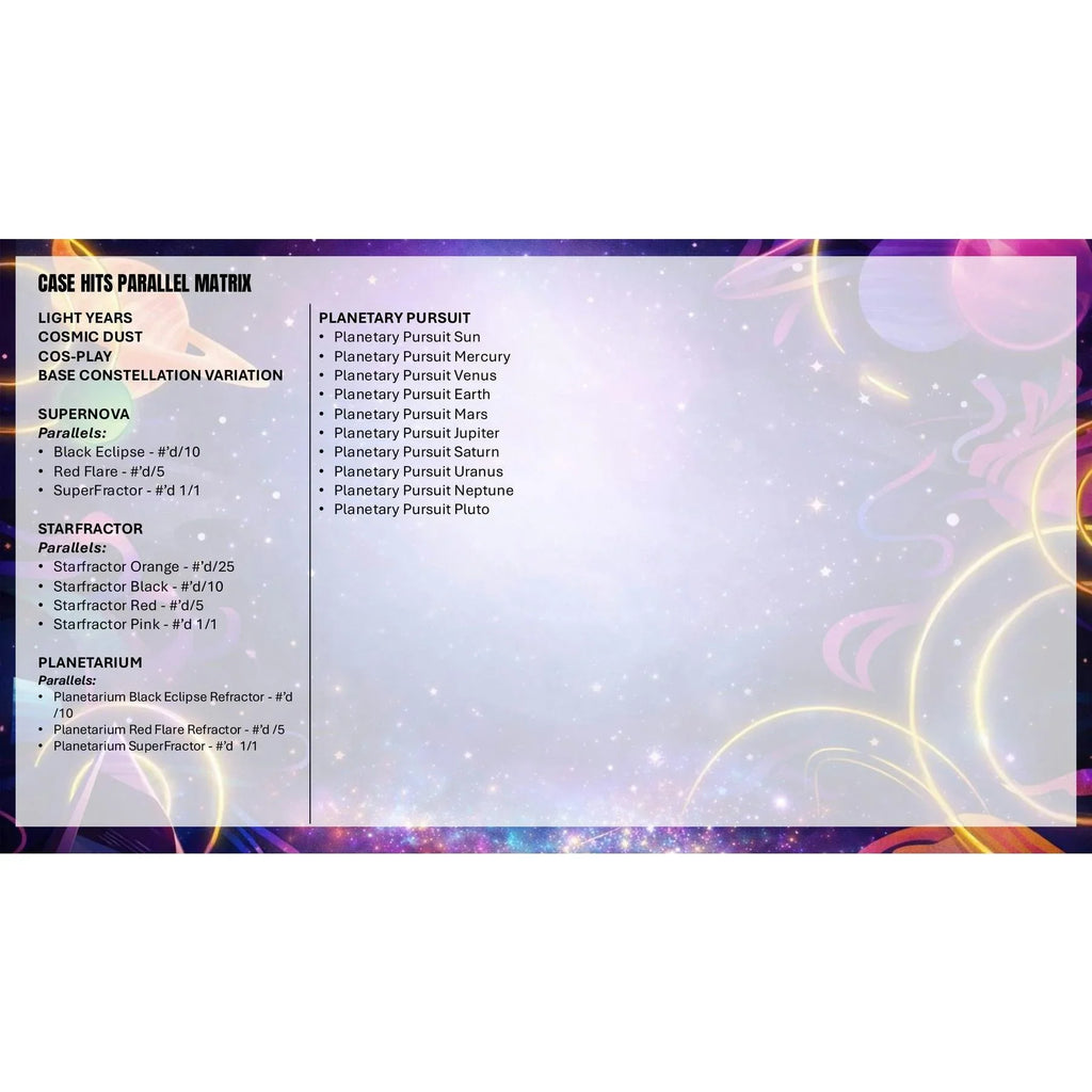 2025 Topps Cosmic Chrome Football Hobby 8 Box Case Presell Releases Jun 19th 2026 (Ships Sealed Only)