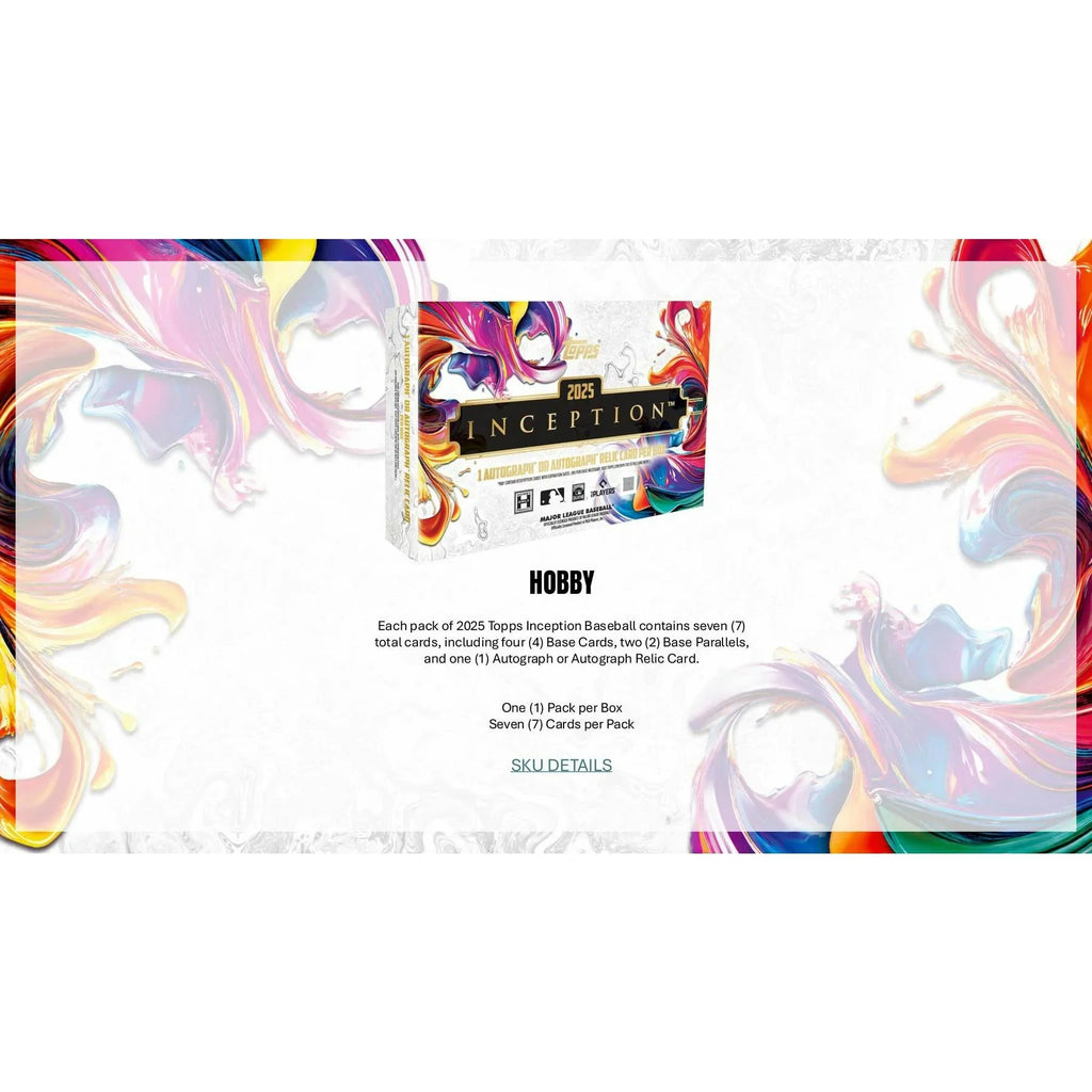 2025 Topps Inception Baseball Hobby Box Presell (Ships Sealed Only)