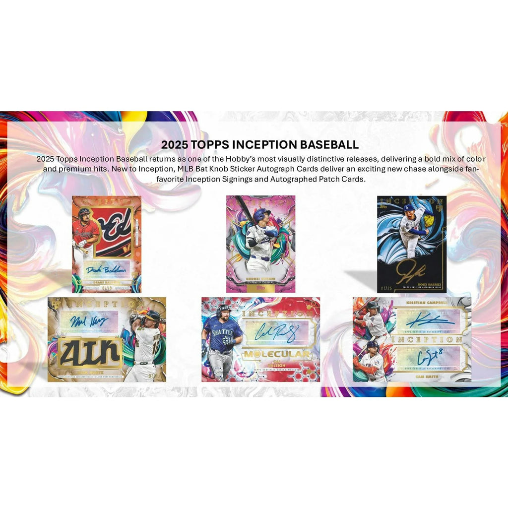 2025 Topps Inception Baseball Hobby 8 Box Case Presell Releases Jun 19th 2026 (Ships Sealed Only)