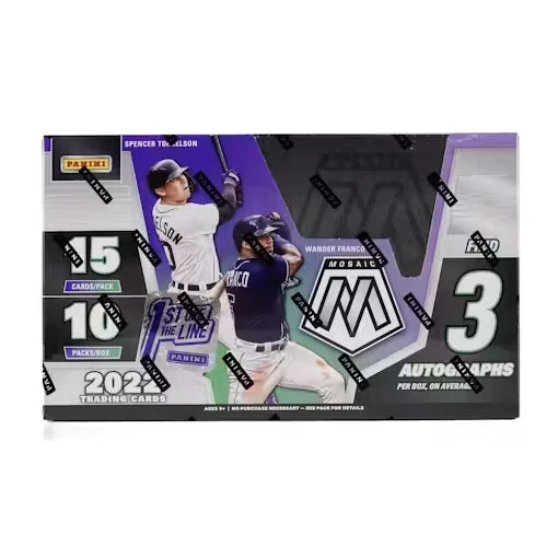 2022 Panini Mosaic Baseball 1st Off The Line FOTL Hobby Box (Ships Sealed Only)