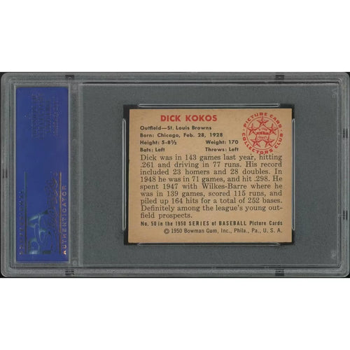 1950 Bowman Baseball #50 Dick Kokos | PSA 7 NM