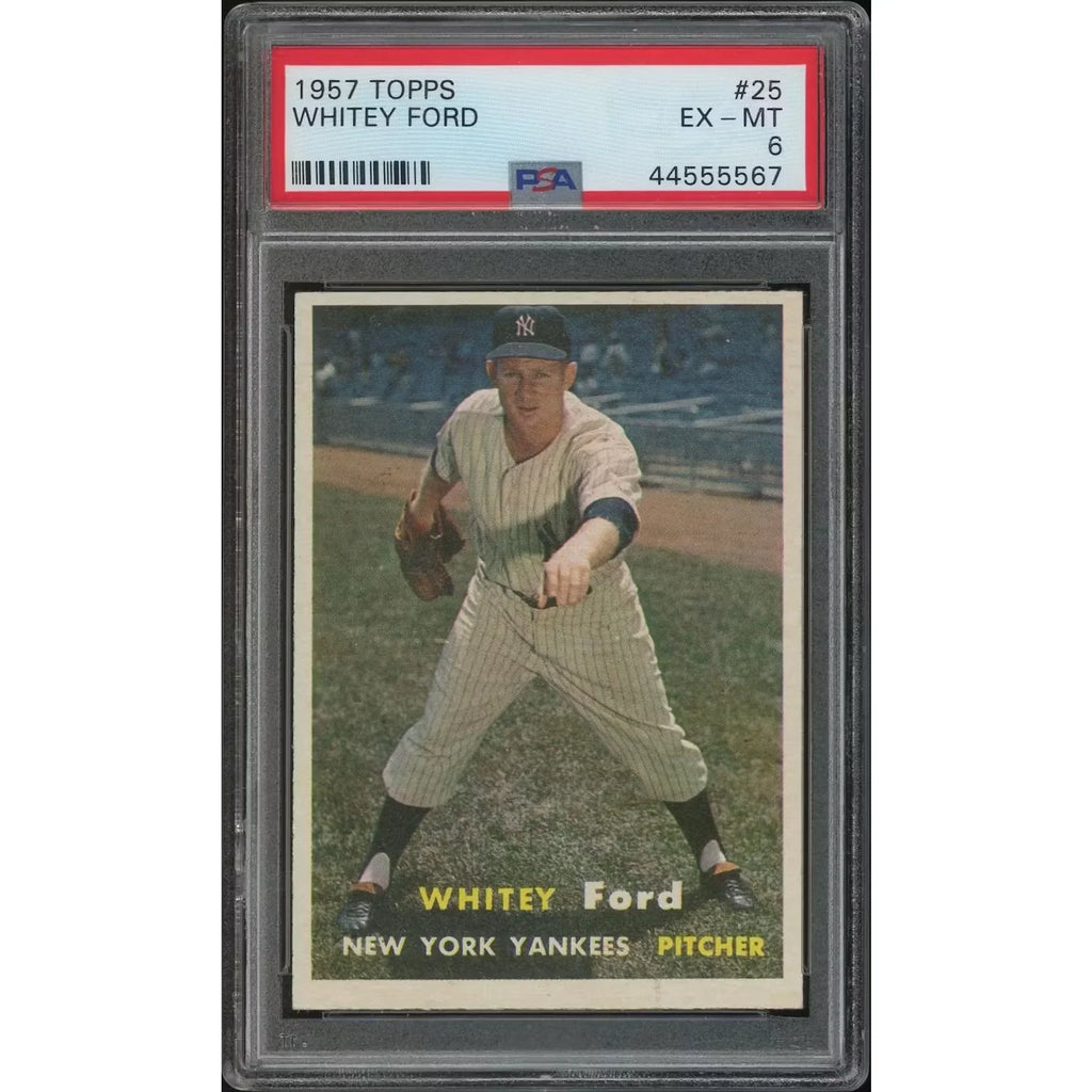 1957 Topps Baseball Whitey Ford #25 | PSA 6 EX-MT