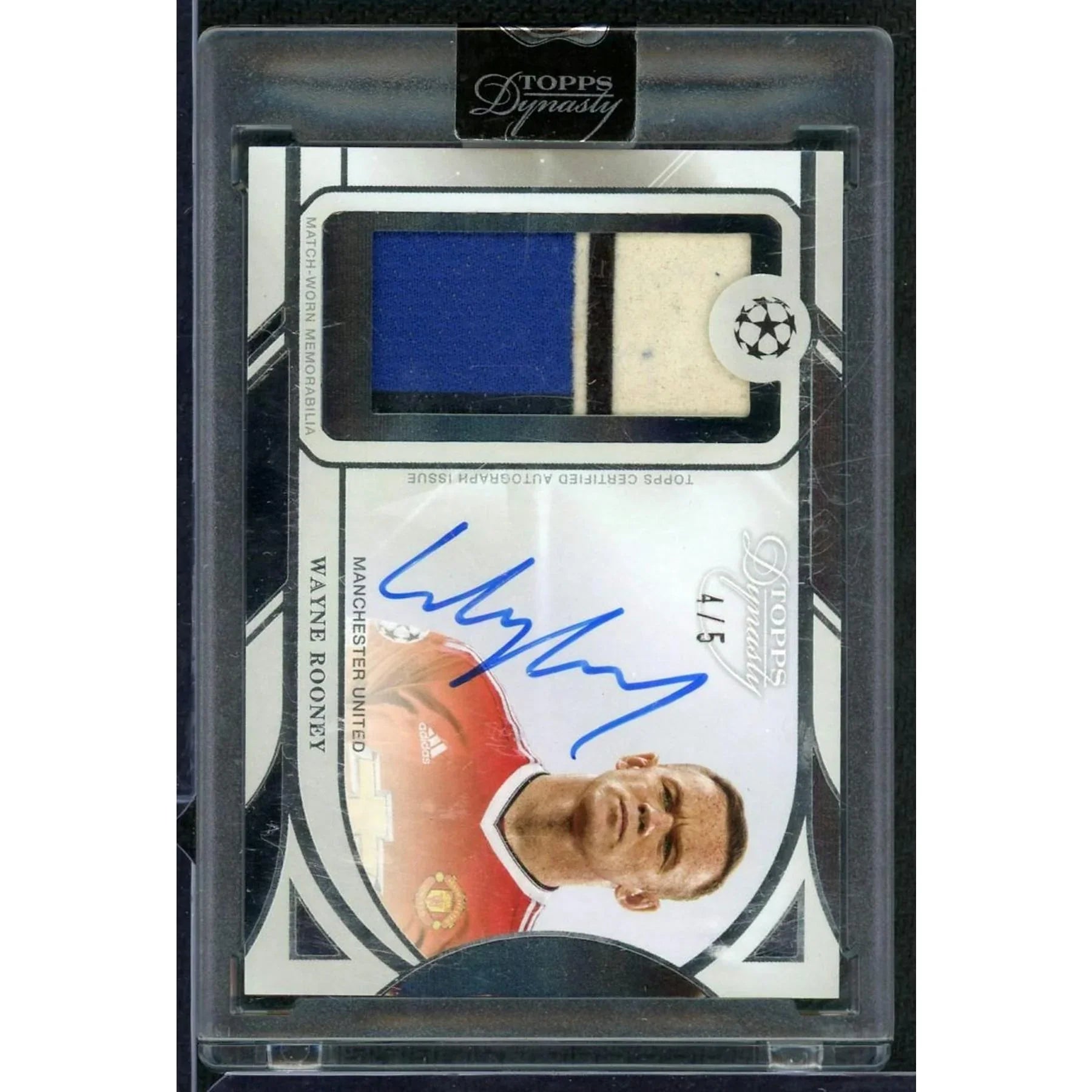Wayne Rooney Signed Patch Card | 2024-25 Topps Dynasty UEFA/5