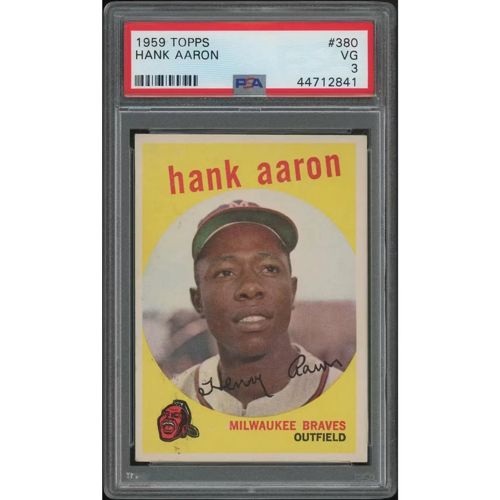 Hank Aaron 1959 Topps Baseball Card #380 | PSA 3 VG