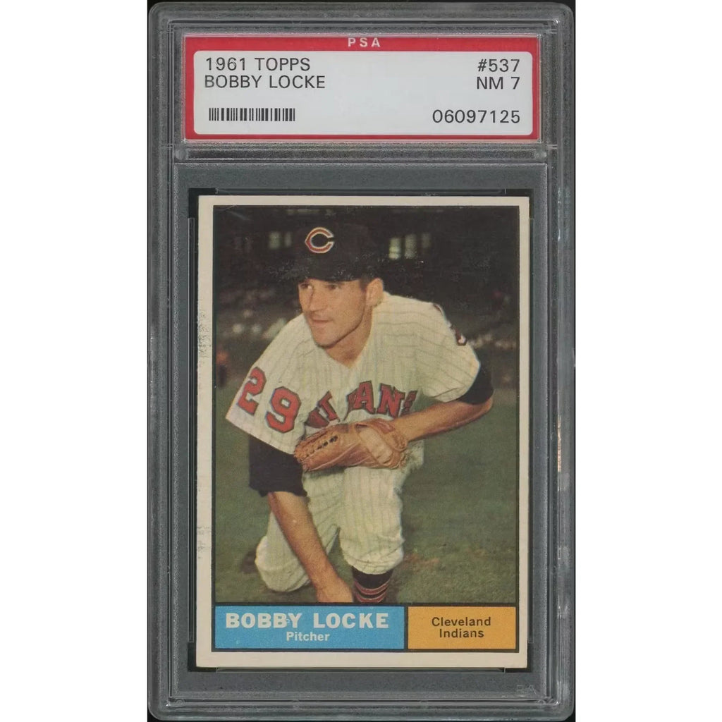 1961 Topps Baseball #537 Bobby Locke | PSA 7 NM