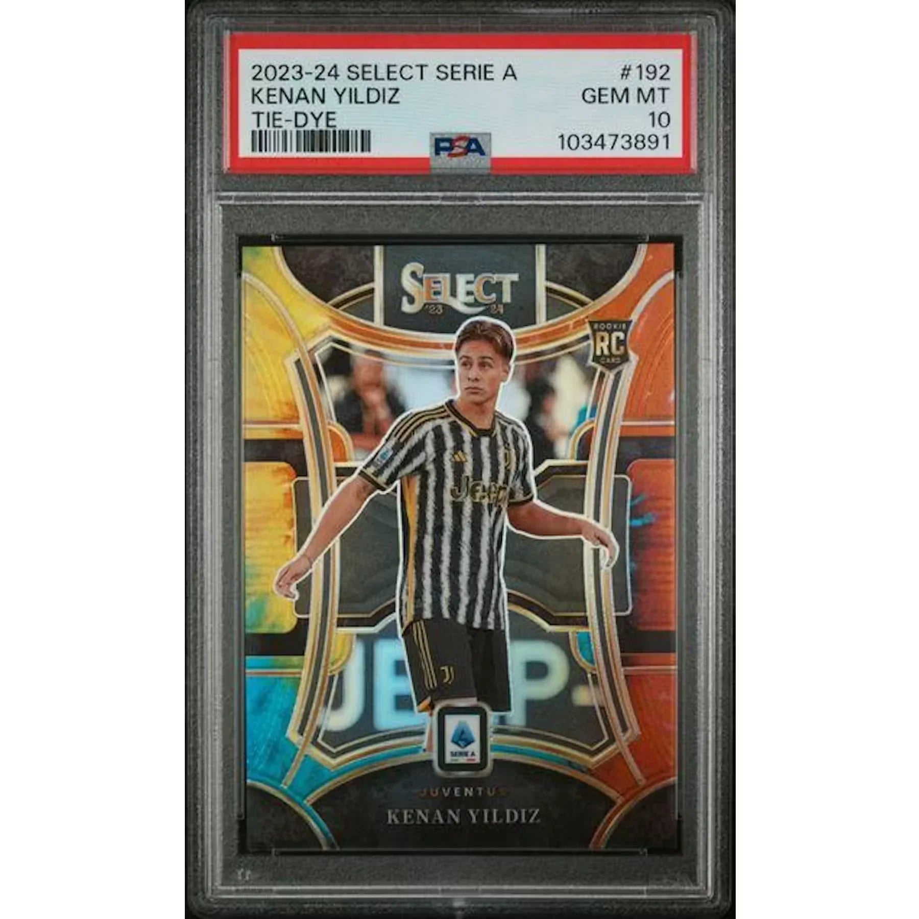 Kenan Yildiz 2023 Panini Select Serie A Tie-Dye Card #192 | PSA 10