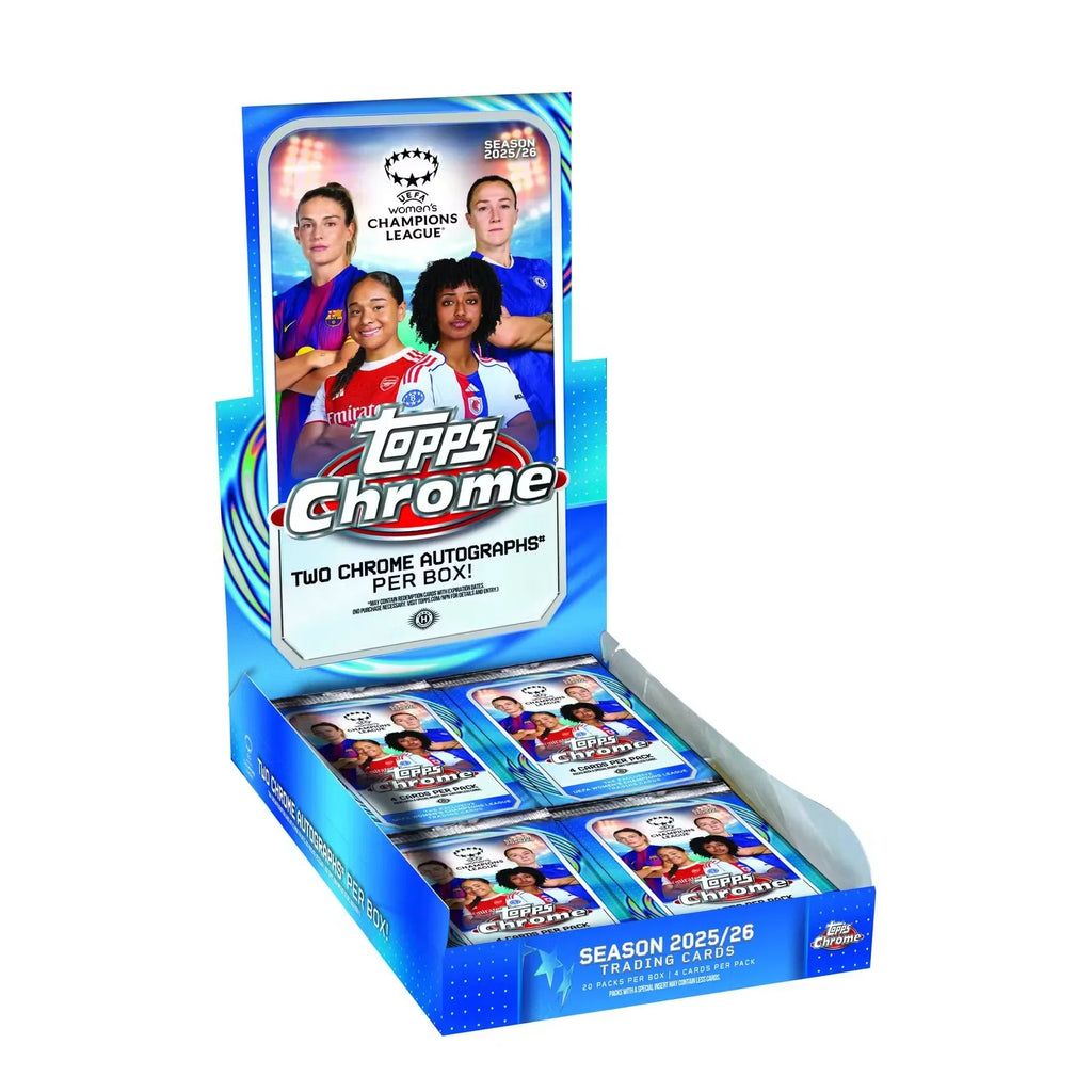 2025 26 Topps Chrome Women s UEFA Champions League Soccer Hobby 12 Box Case Presell (Ships Sealed Only)