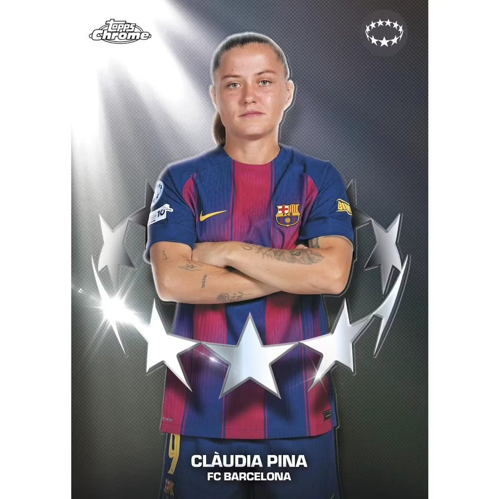 2025 26 Topps Chrome Women s UEFA Champions League Soccer Hobby 12 Box Case Presell (Ships Sealed Only)