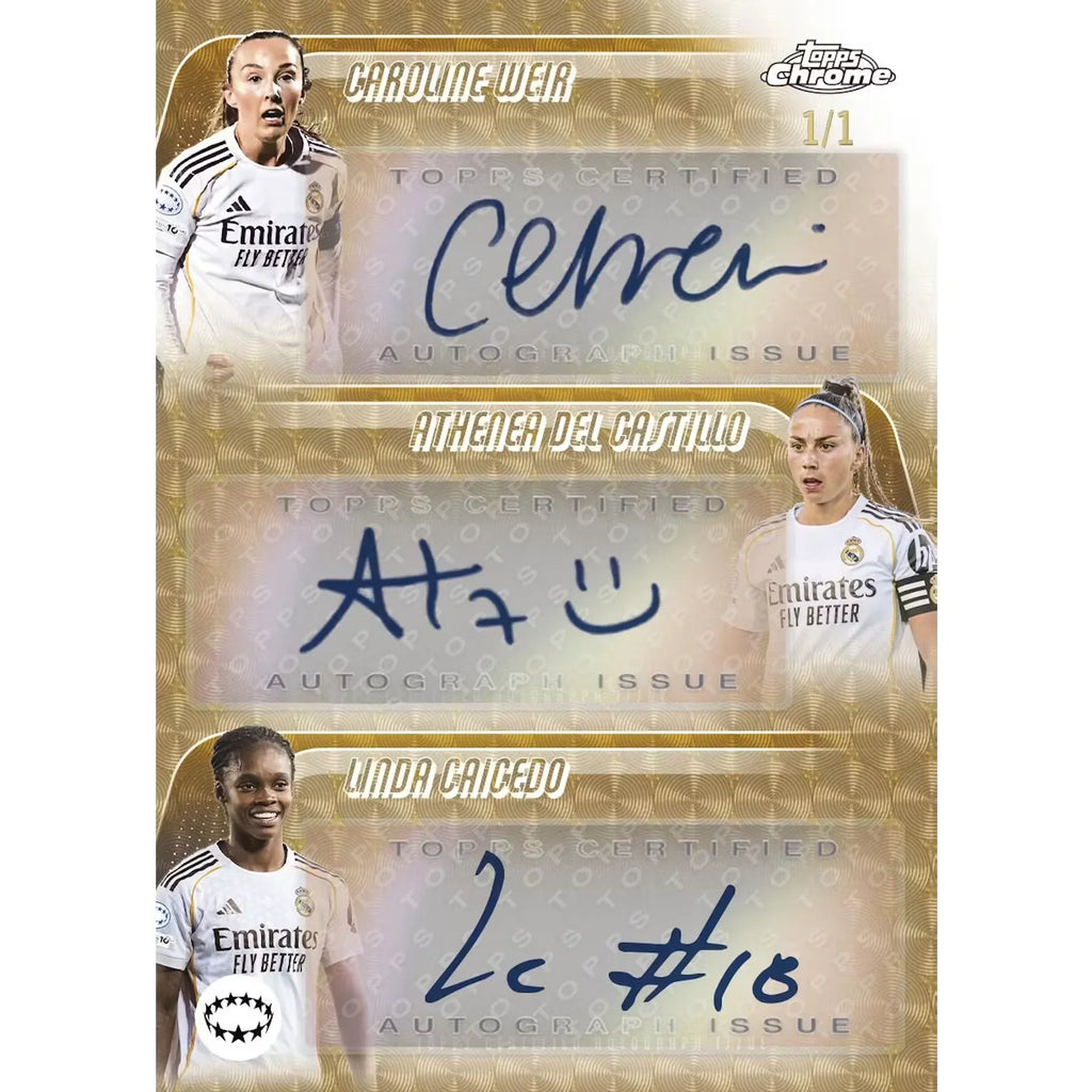 2025 26 Topps Chrome Women s UEFA Champions League Soccer Hobby 12 Box Case Presell (Ships Sealed Only)