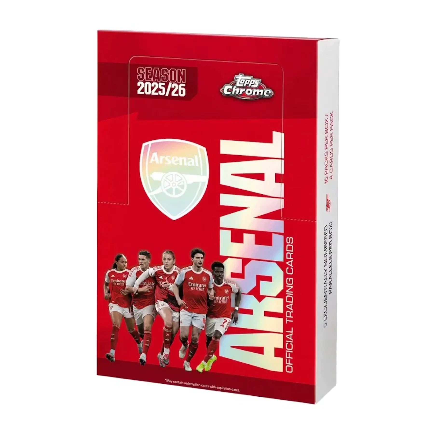 2025-26 Topps Chrome Arsenal Soccer Hobby Box (Ships Sealed Only)