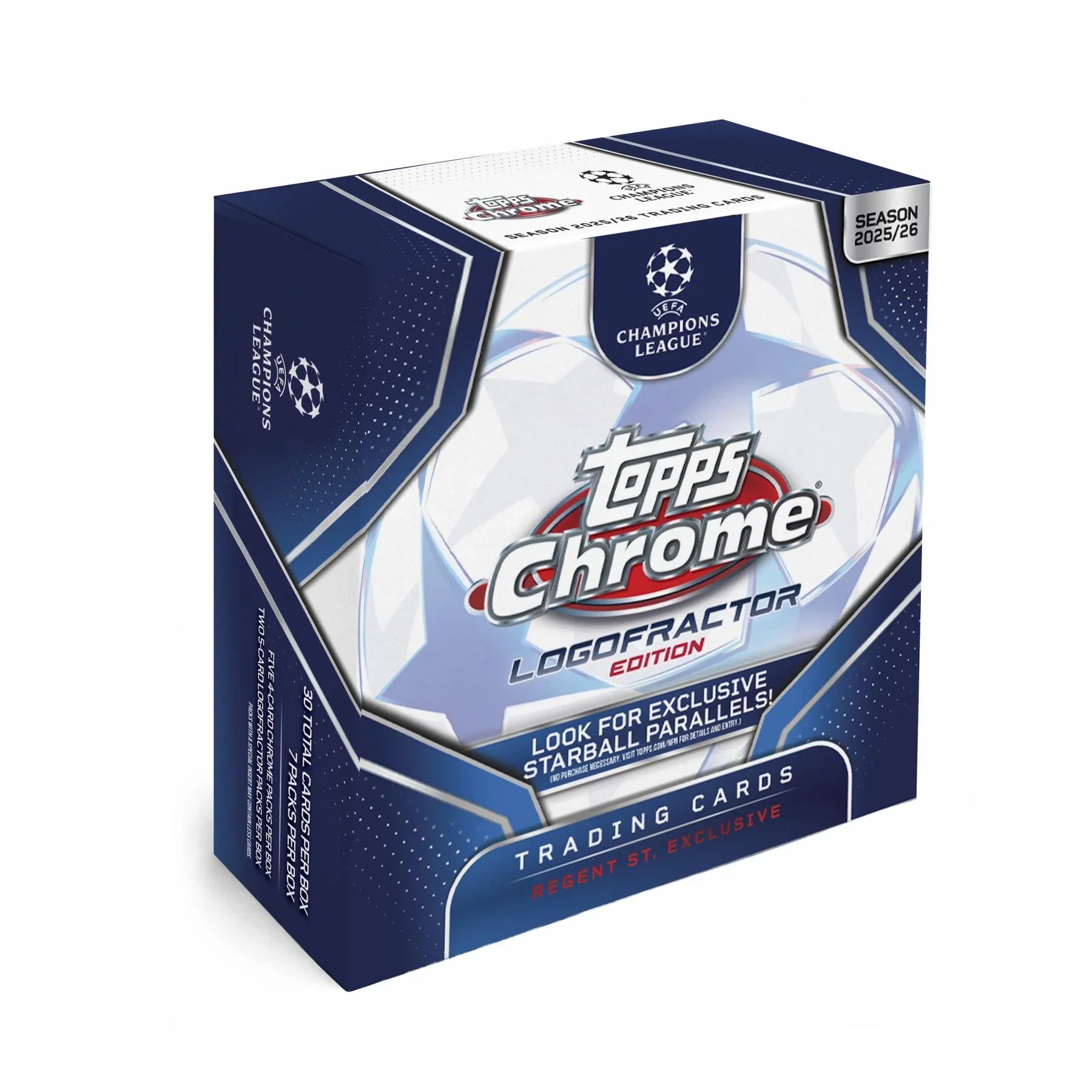 2025-26 Topps Chrome UEFA Club Competitions Soccer | Logofractor Edition Box (Ships Sealed Only)
