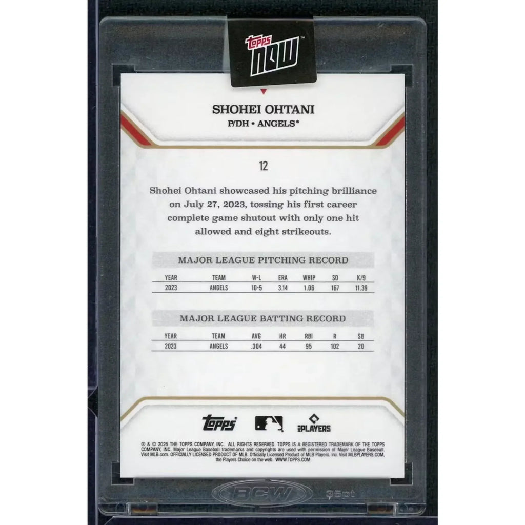 Shohei Ohtani 2023 2025 Topps Now AL MVP #12 Card |/99