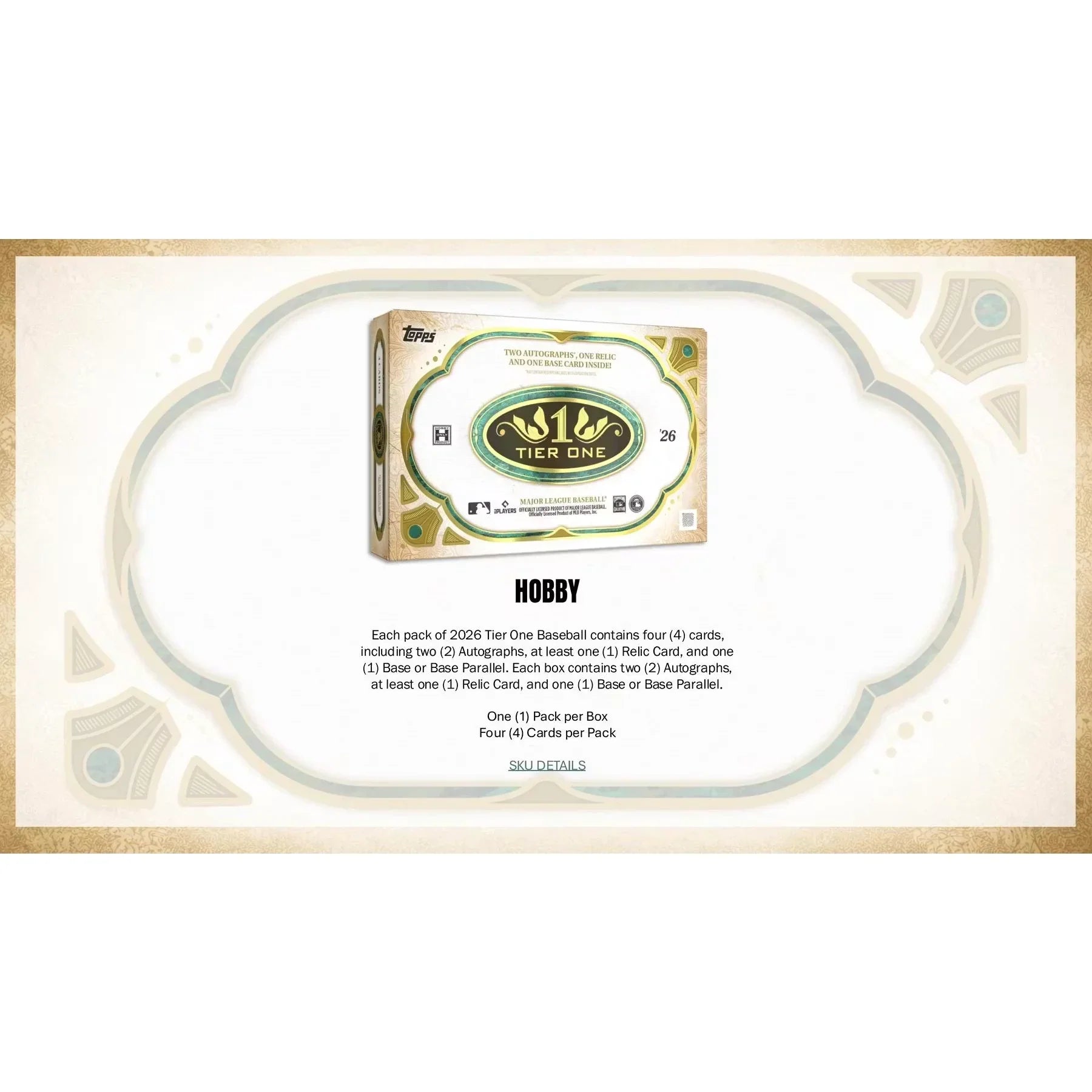 2026 Topps Tier One Baseball Hobby Box Presell June 24th Release (Ships Sealed Only)