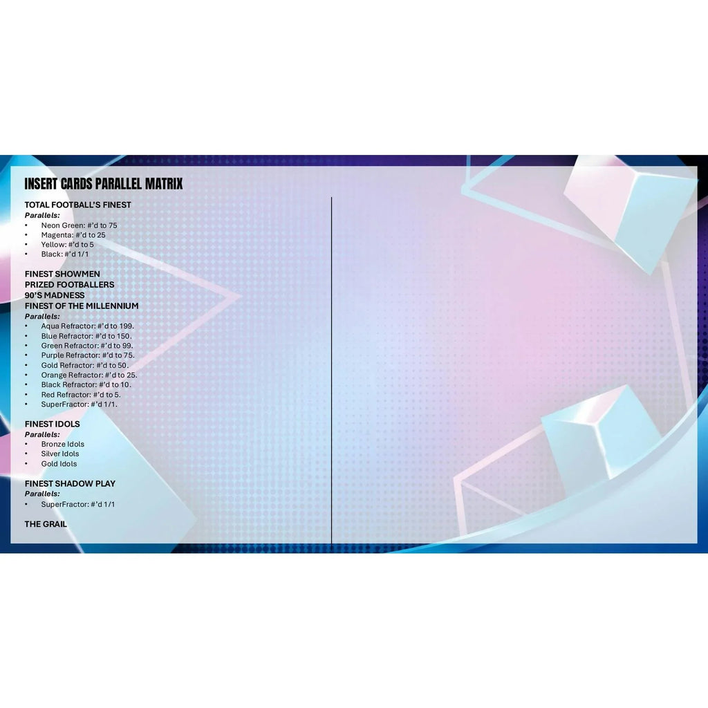 2025 26 Topps UEFA Club Competitions Finest Soccer Hobby Box Presell (Ships Sealed Only)