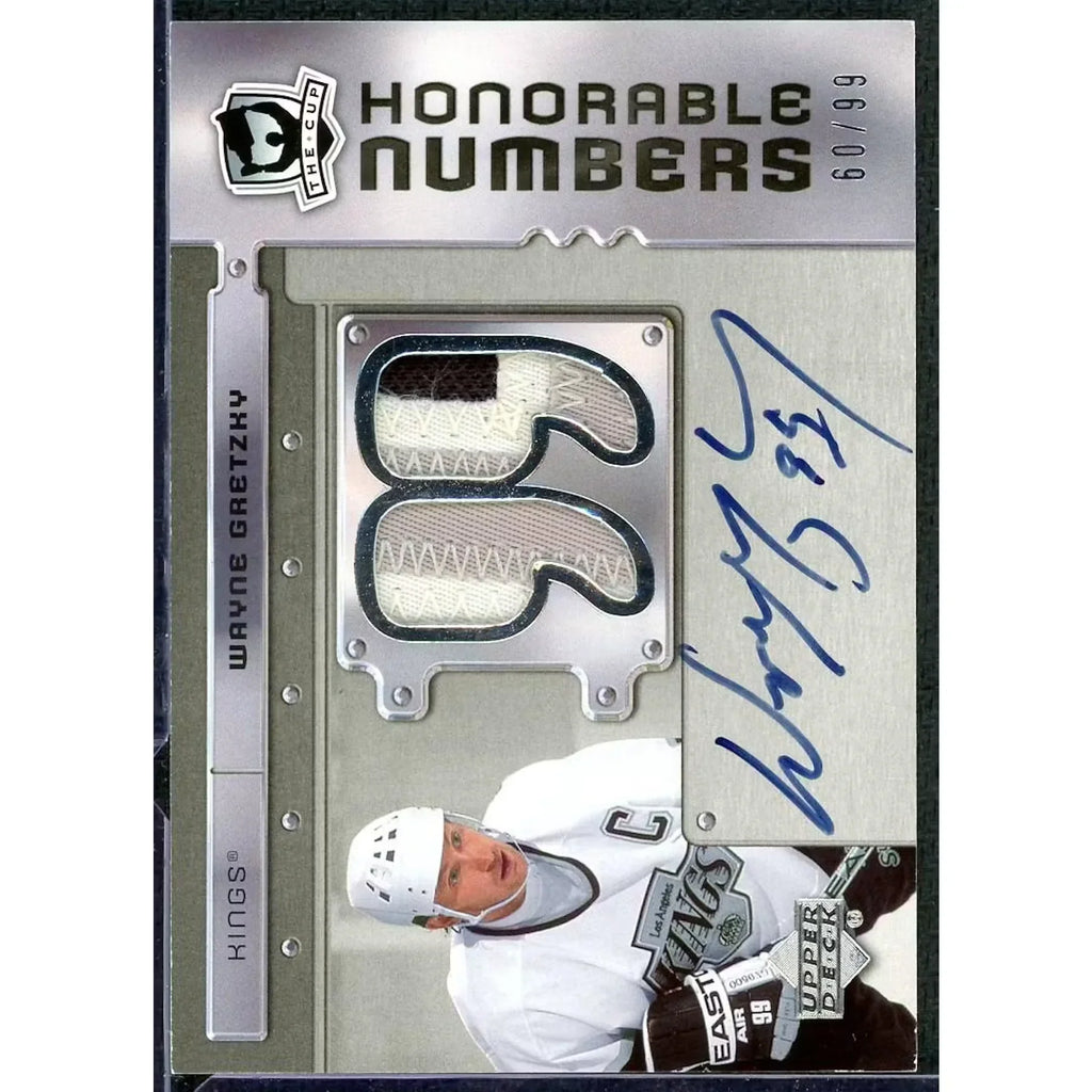 Wayne Gretzky Signed 2006-07 Upper Deck The Cup Card | Honorable Numbers Patch Auto/99