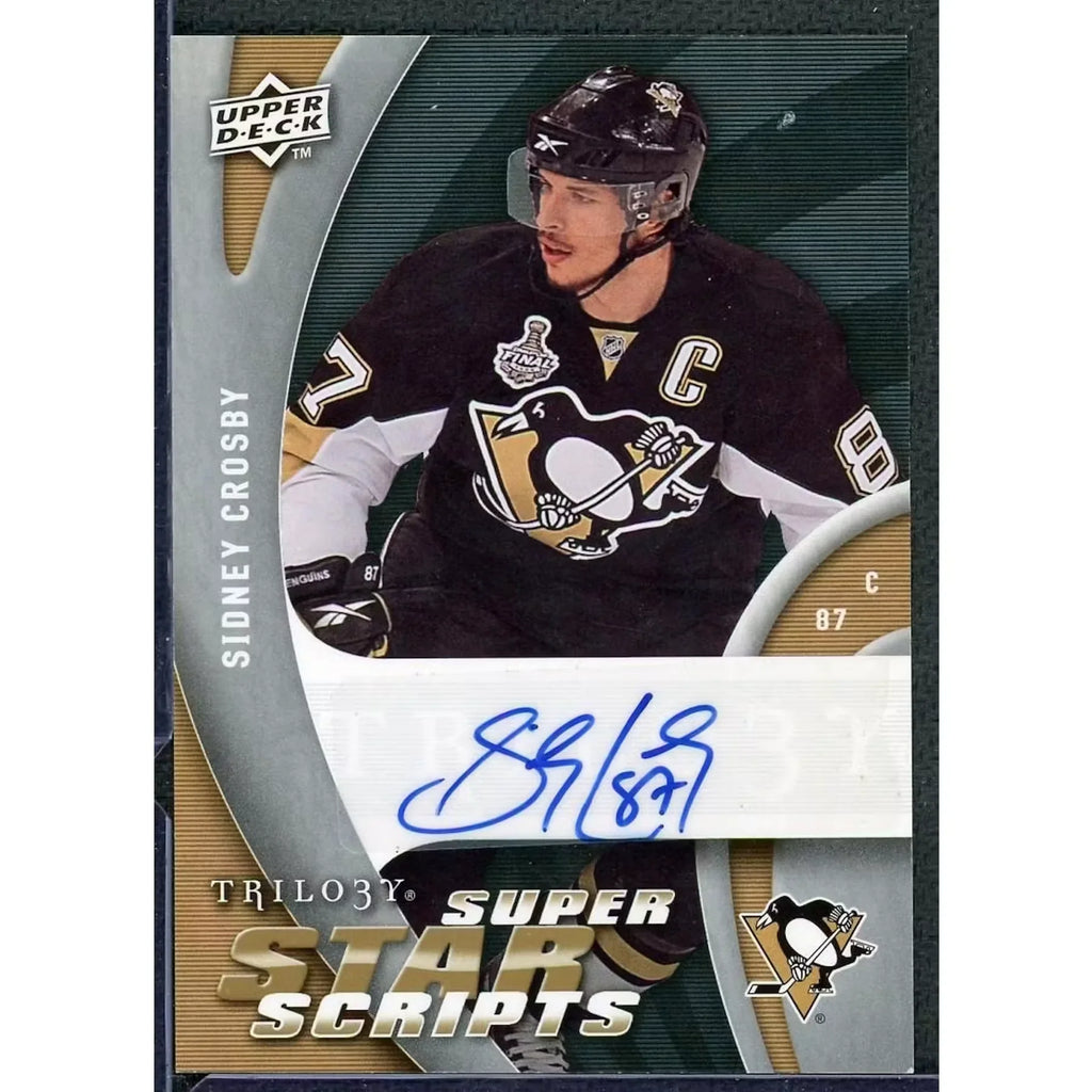 Sidney Crosby Signed 2009-10 Upper Deck Trilogy Card | Superstar Scripts Auto