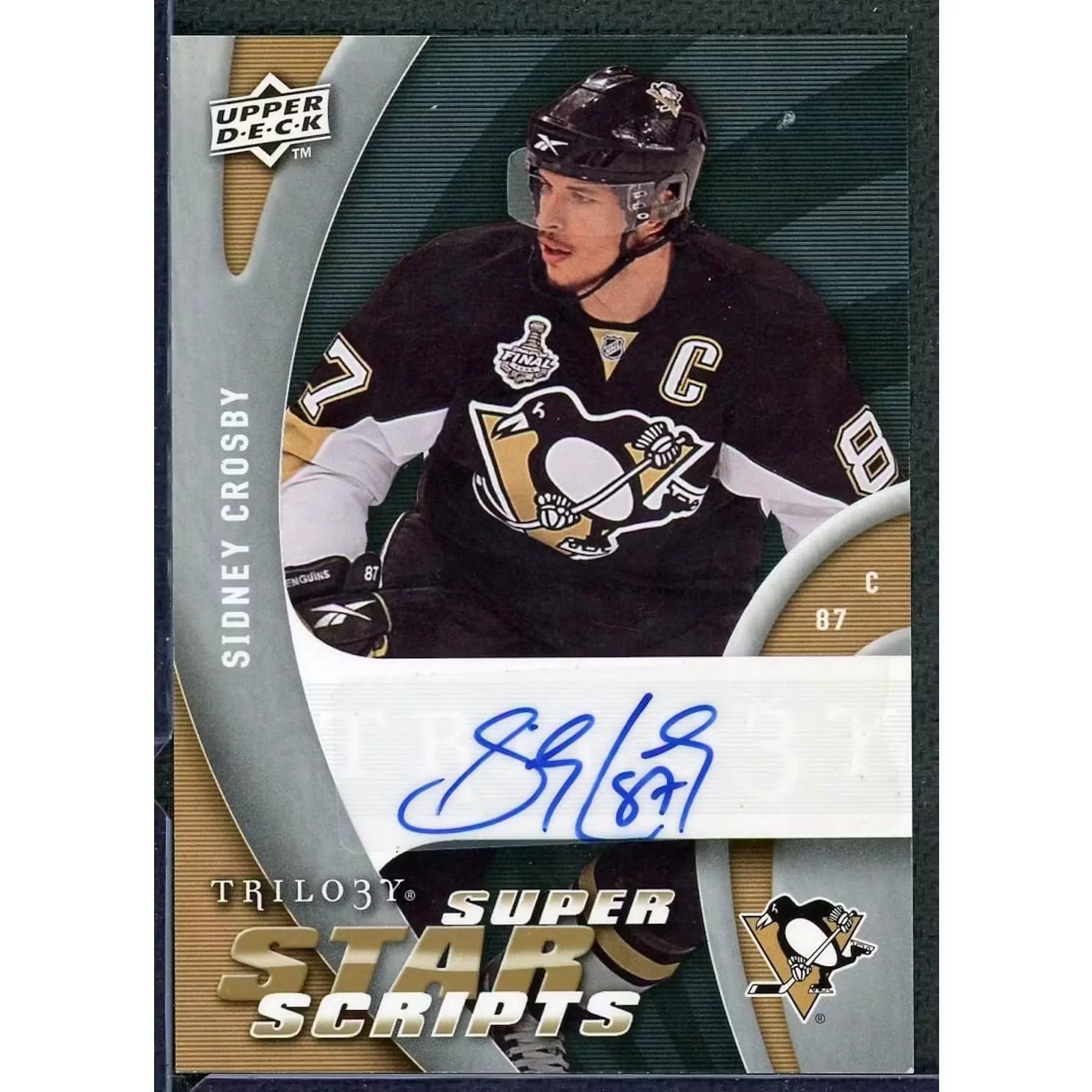 Sidney Crosby Signed 2009-10 Upper Deck Trilogy Card | Superstar Scripts Auto