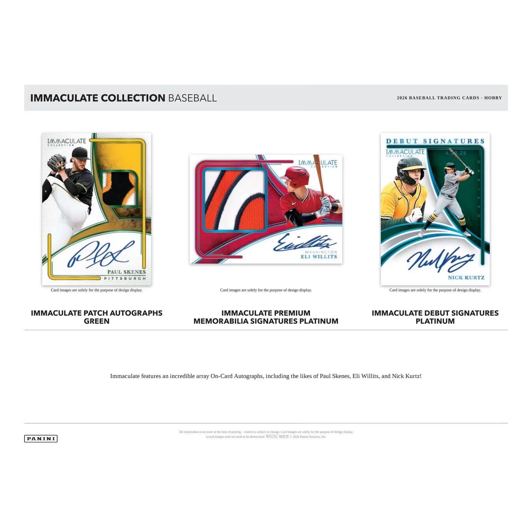 2026 Panini Immaculate Baseball Hobby 6-Box Case | Presell (Ships Sealed Only)