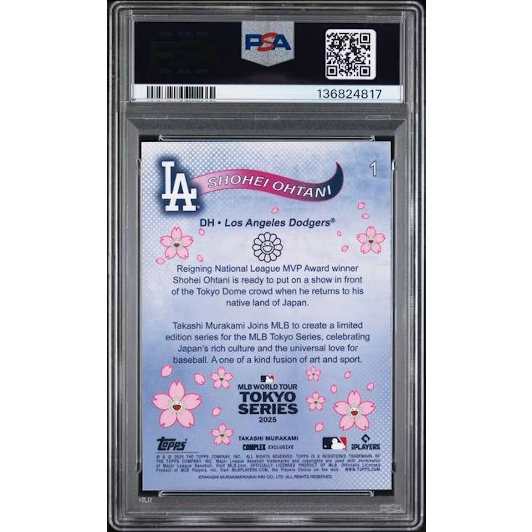 Shohei Ohtani Signed 2025 Topps Tokyo Series Card #1 | PSA 9