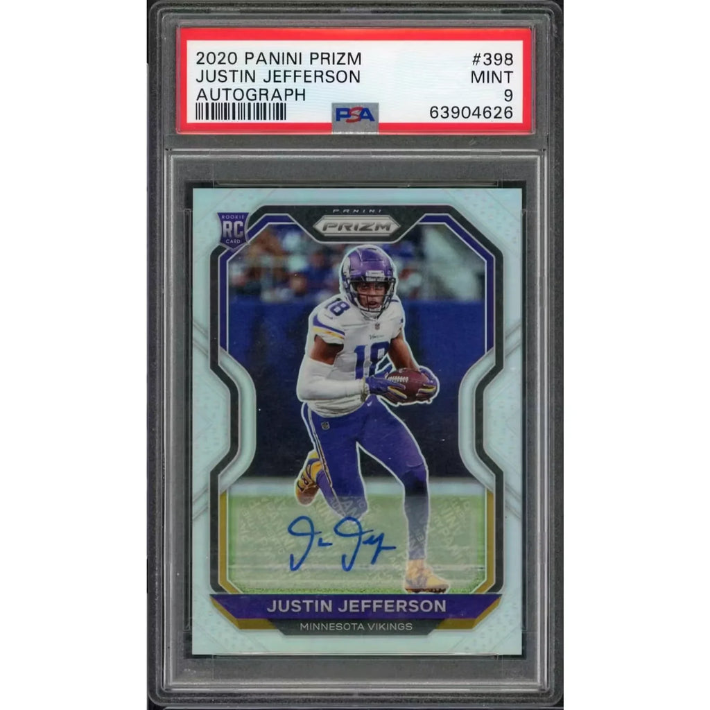 Justin Jefferson 2020 Panini Prizm Rookie Auto #398 | PSA 9