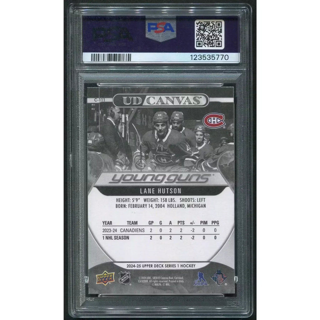 Lane Hutson 2024-25 Upper Deck Young Guns Rookie | PSA 9 #C111
