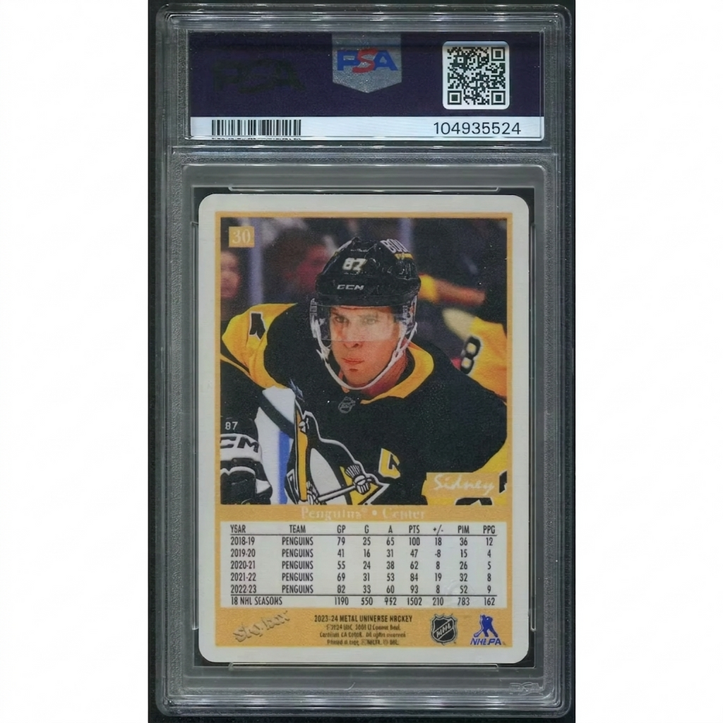 Sidney Crosby Signed 2023-24 Metal Universe Hockey Card #30 | PSA 10 Gem Mint